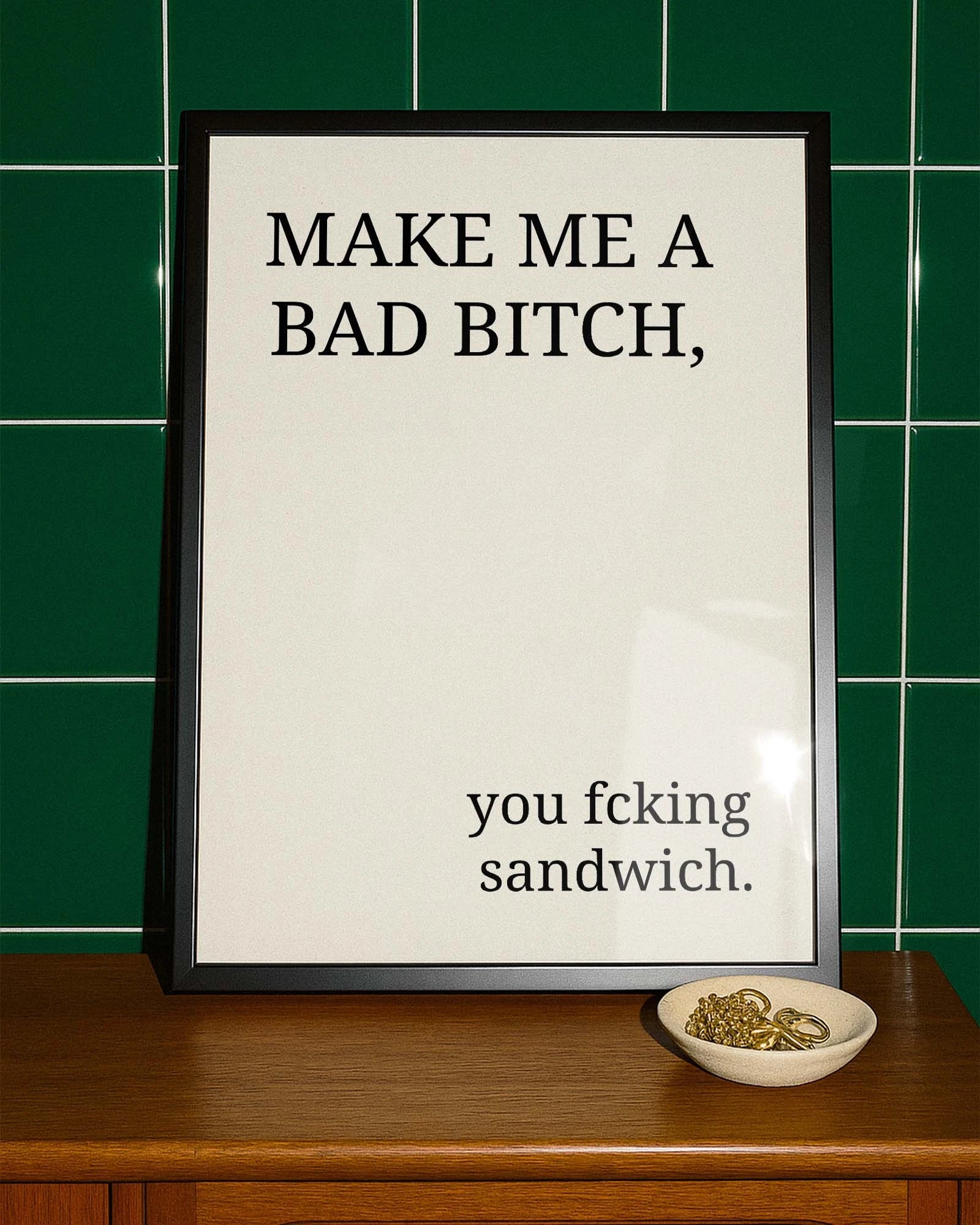 Sandwich Poster – FineArt Wandbild, moderne Kunst & Fine Art Print von Spawnd, handgefertigt & Made in Germany