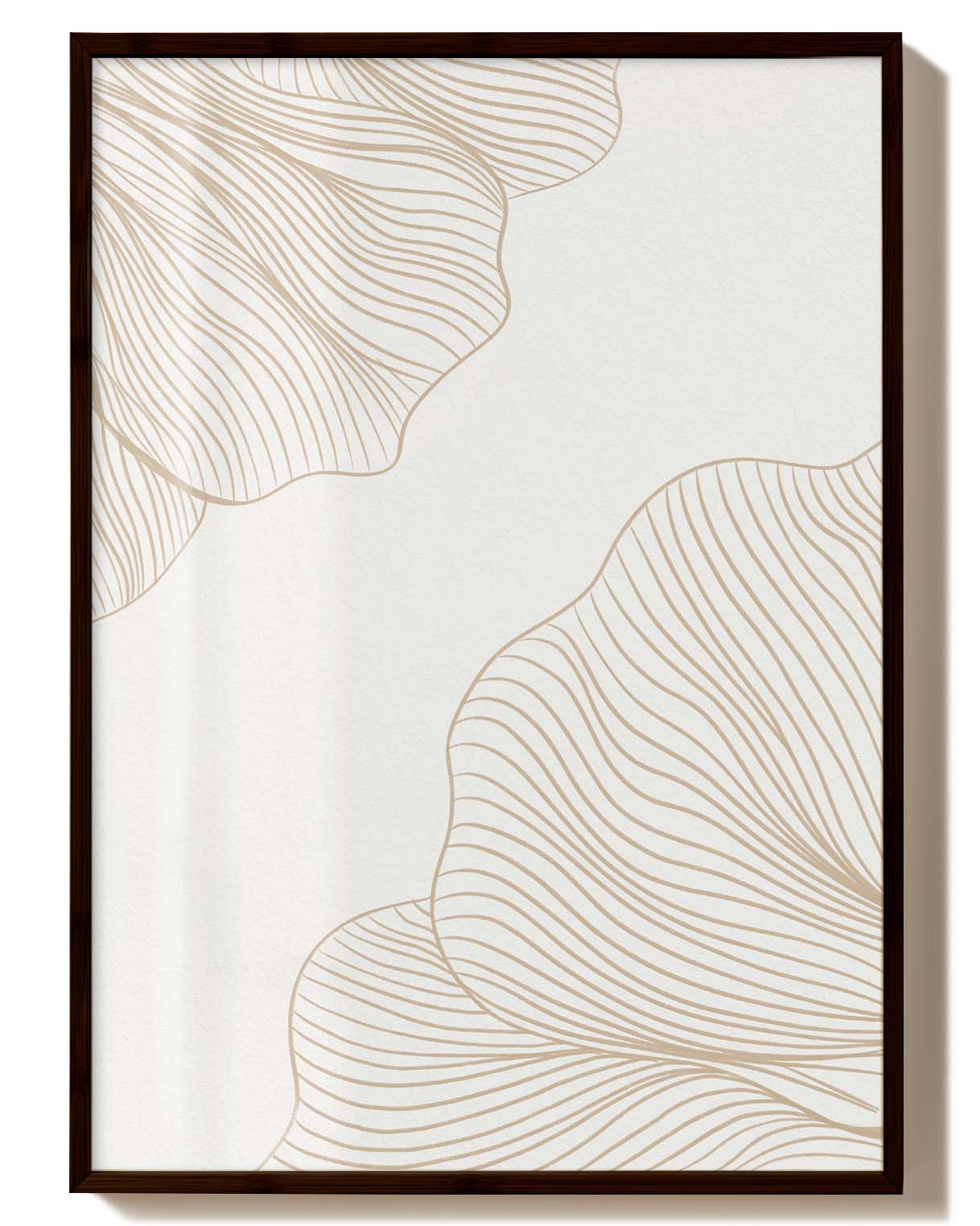 Dekorationsposter Blätter Ginkgo – Linienzeichnung