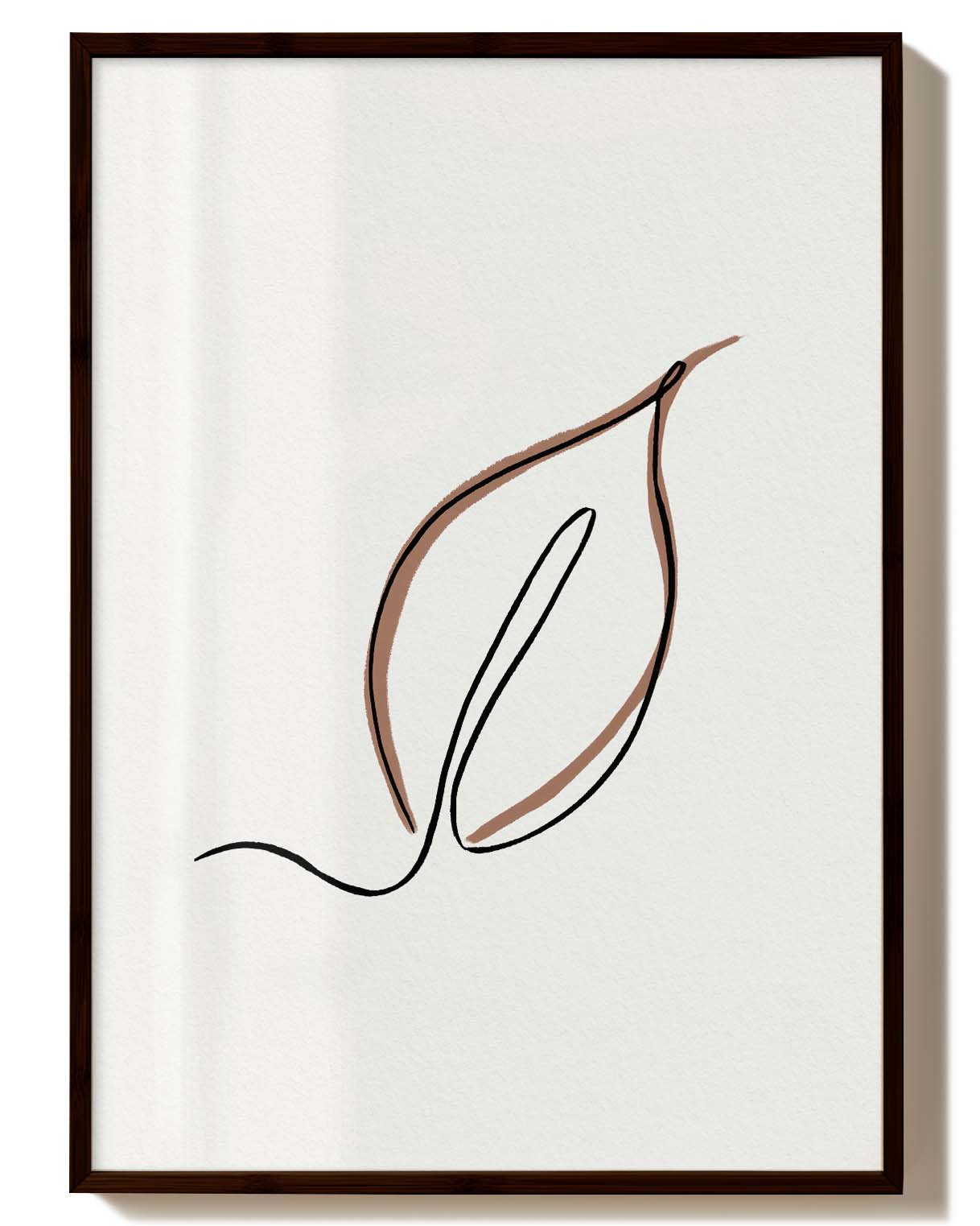 Blatt Dekorationsposter – Lineart