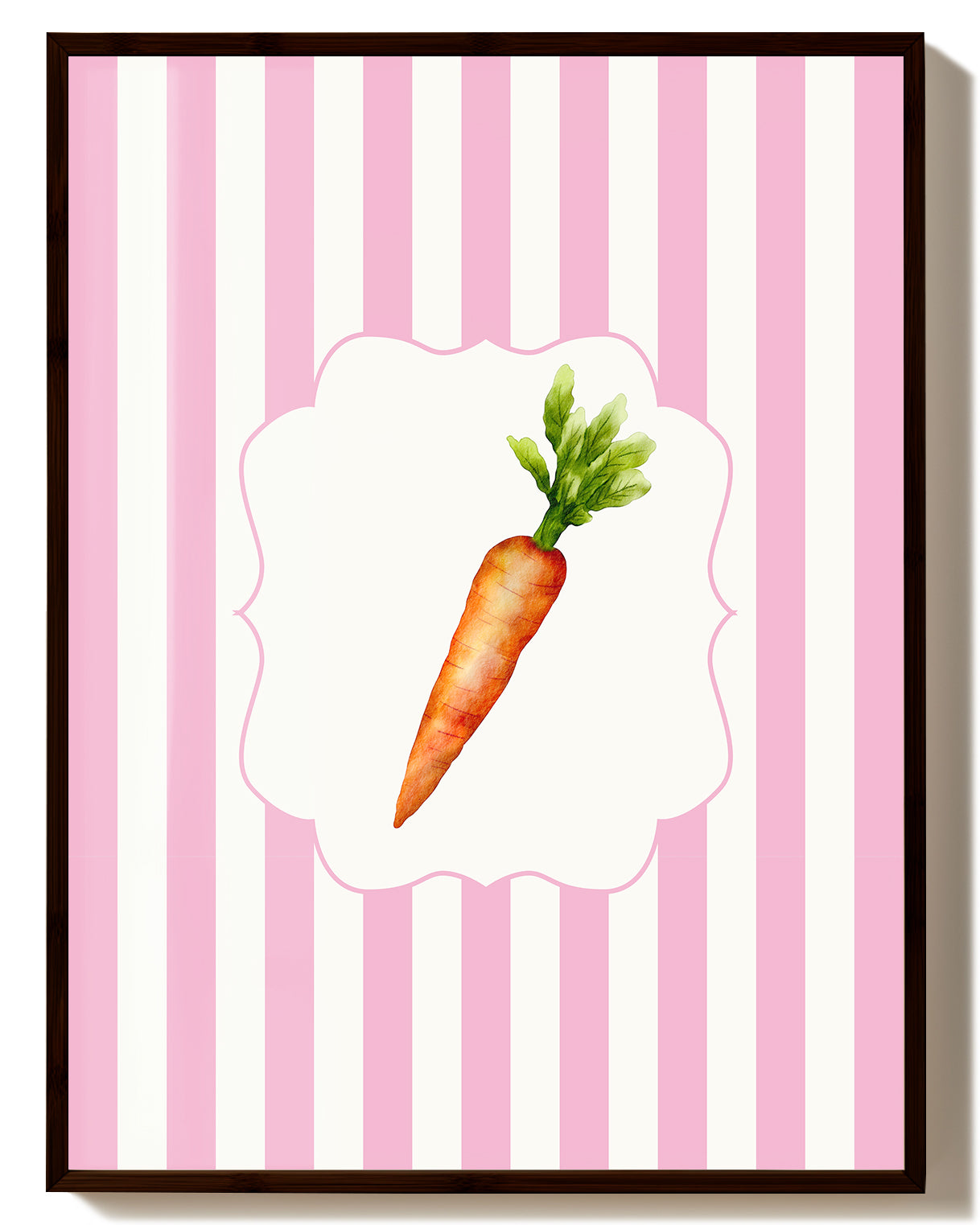 Karotten Poster – Carrot Poster – FineArt Wandbild, moderne Kunst & Fine Art Print von Spawnd, handgefertigt & Made in Germany