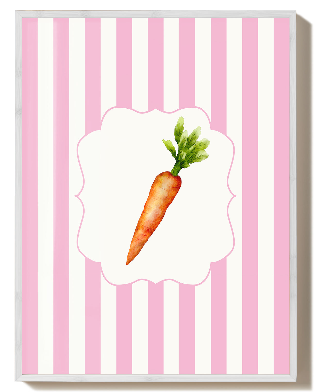 Karotten Poster – Carrot Poster – FineArt Wandbild, moderne Kunst & Fine Art Print von Spawnd, handgefertigt & Made in Germany