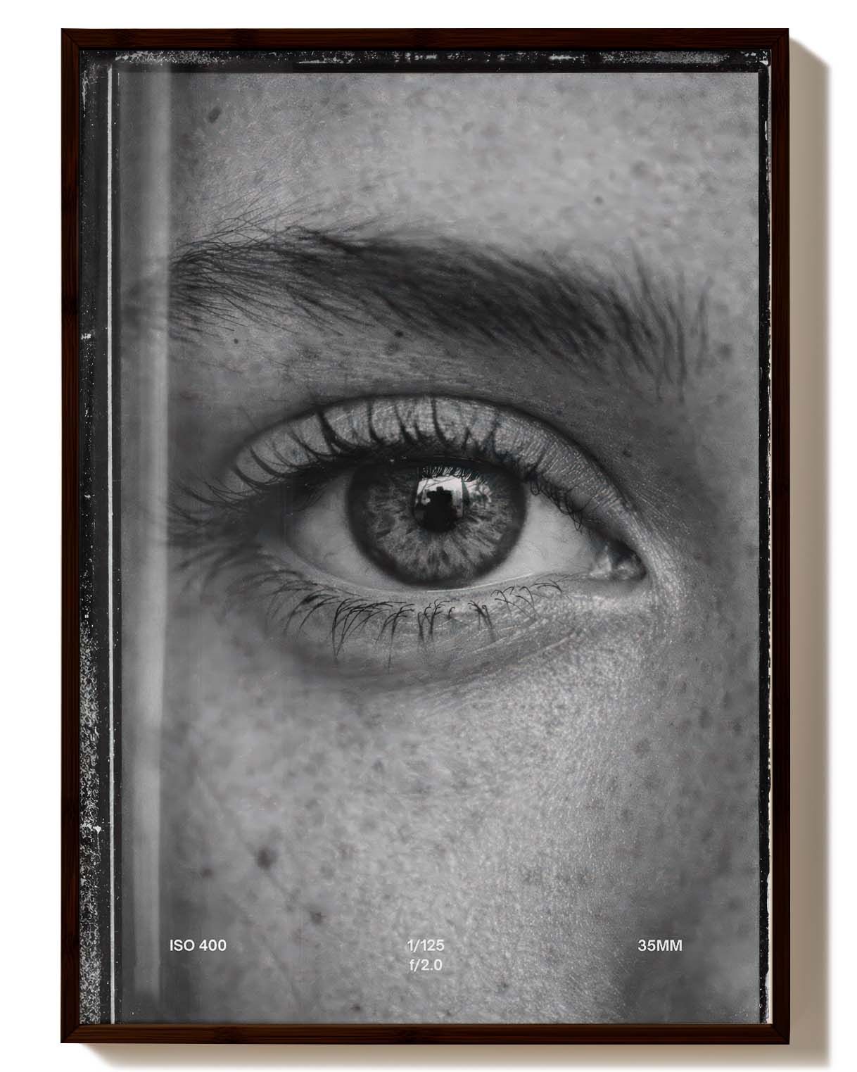 Schwarzweiß Foto Poster – Auge