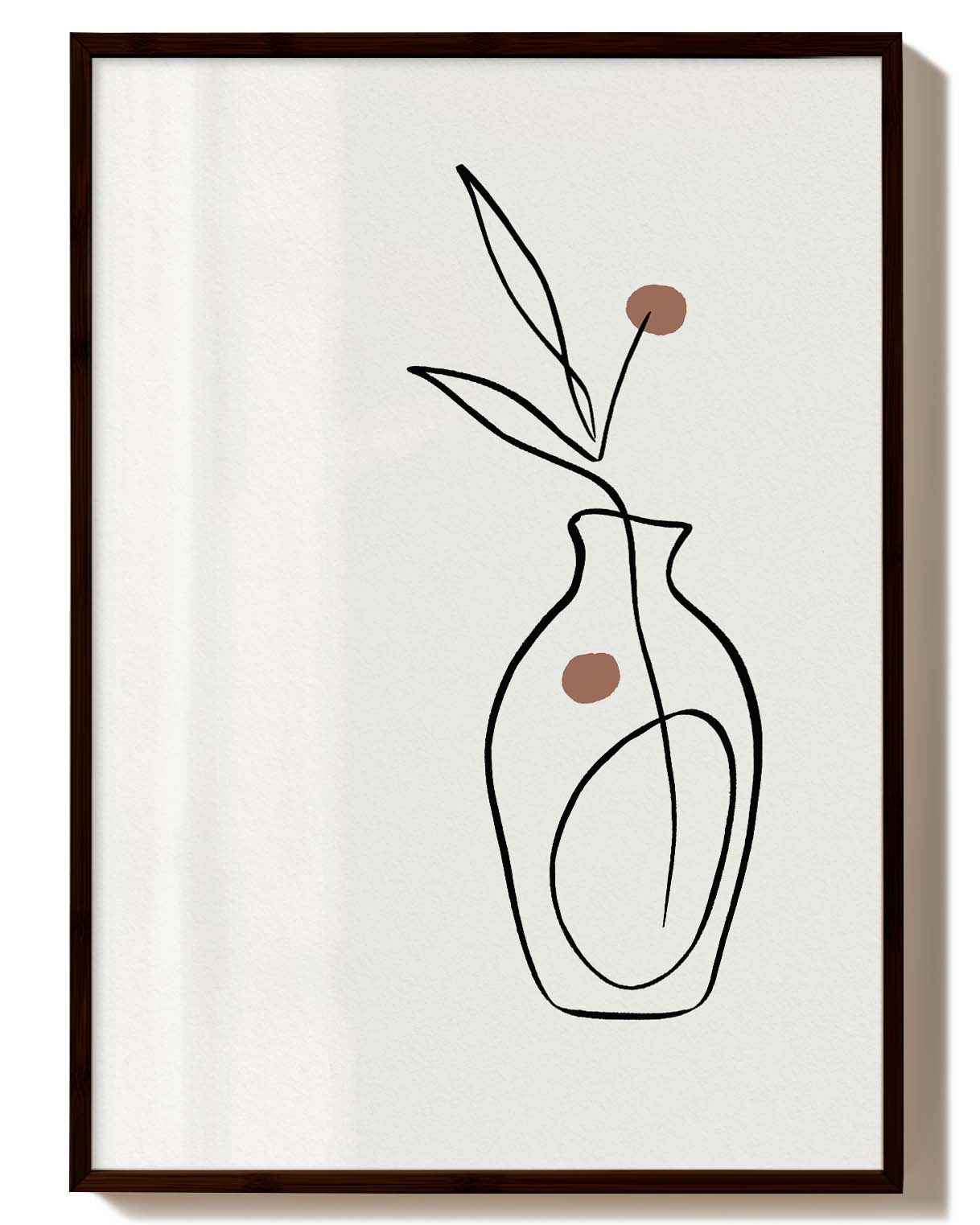 Vase Dekorationsposter – Linie mit Zweig