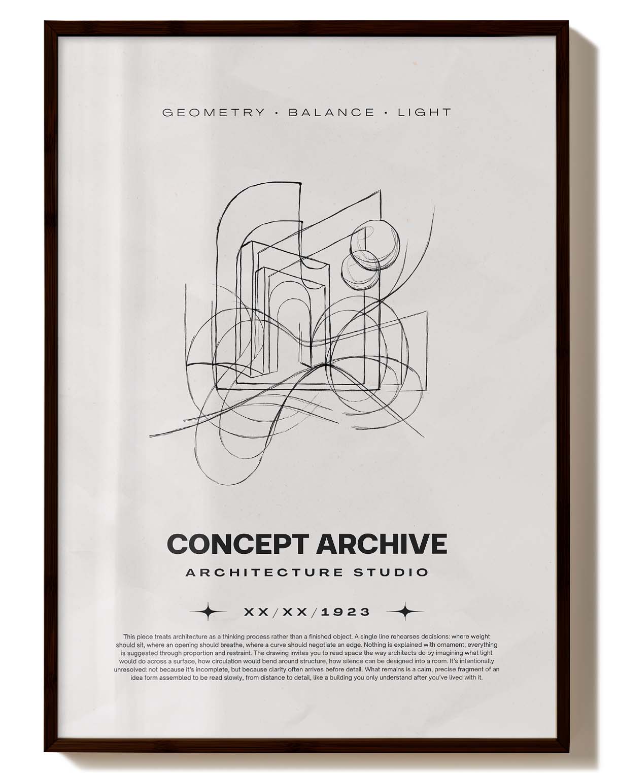 Geometrie Skizze Dekorationsposter – Concept Archive