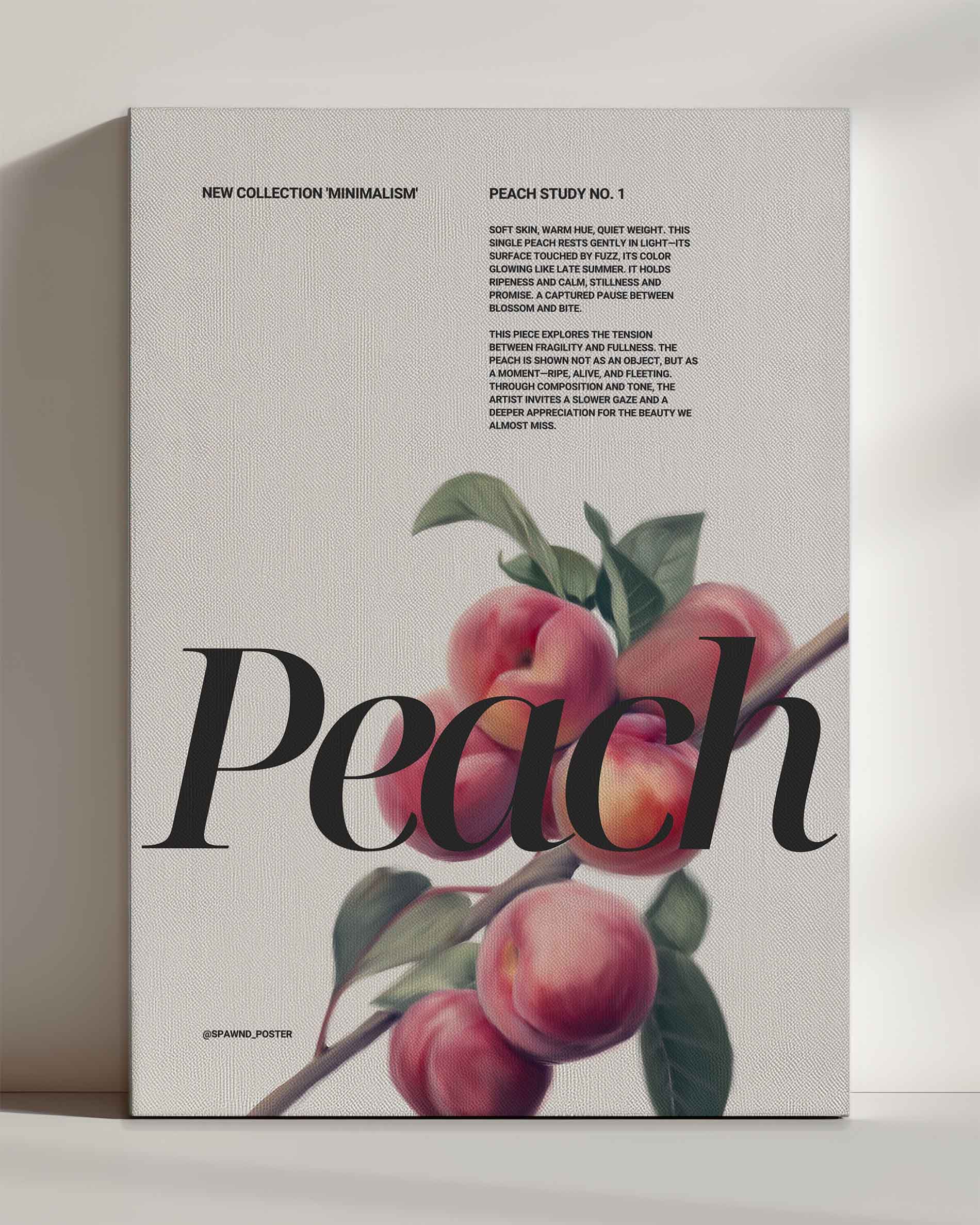 Peach - Leinwand