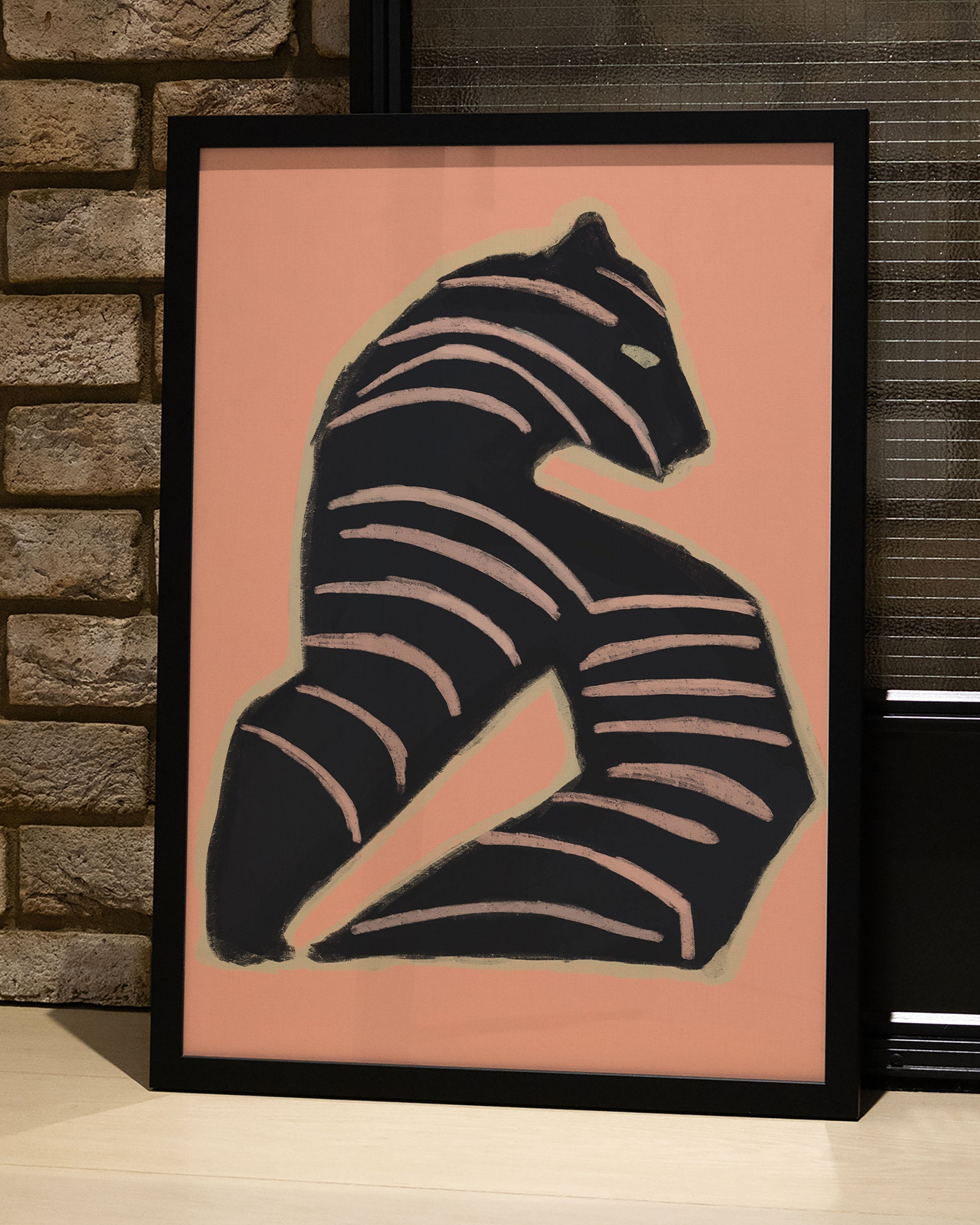 Striped Guardian Poster – FineArt Wandbild, moderne Kunst & Fine Art Print von Spawnd, handgefertigt & Made in Germany