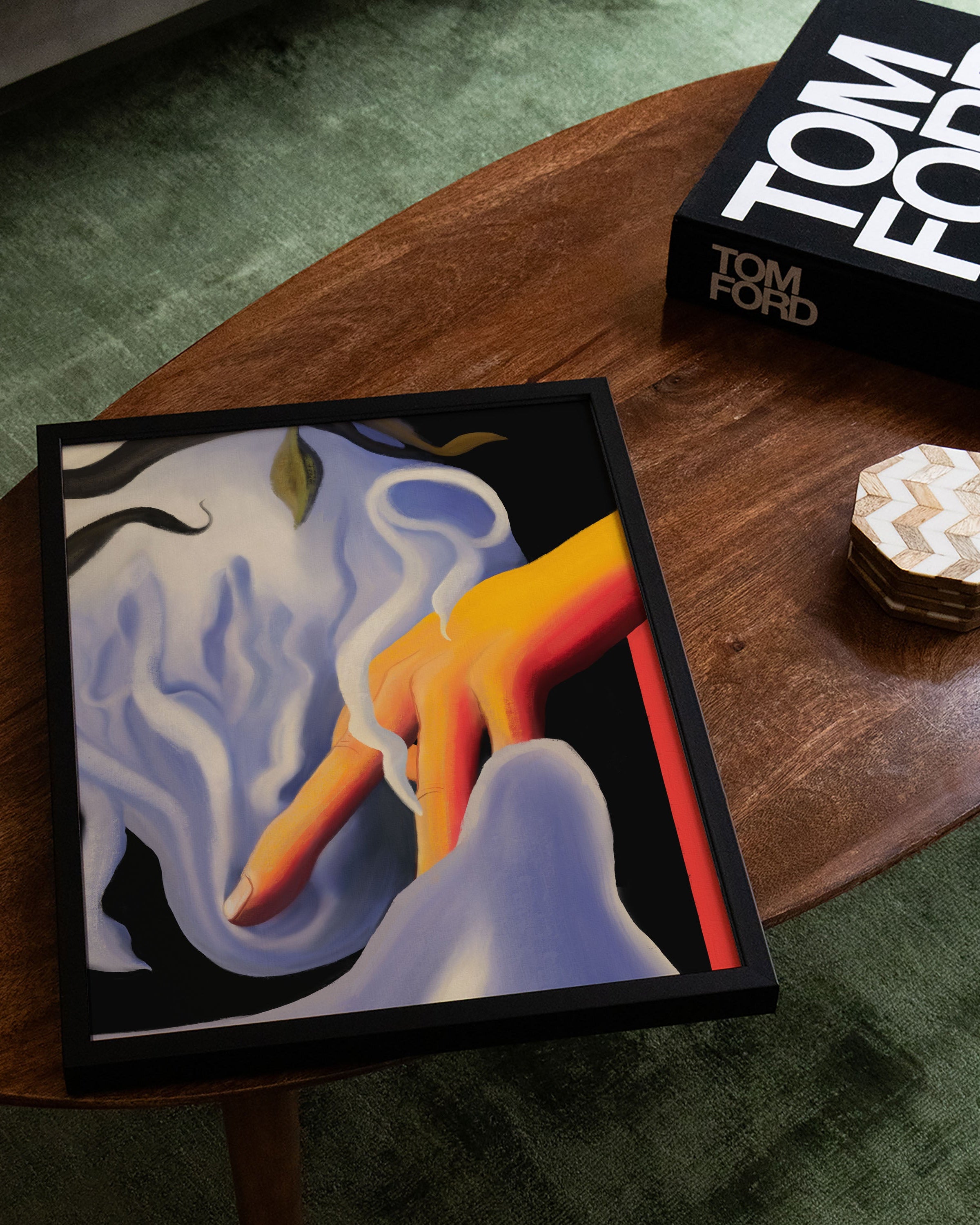 Touch of Smoke Poster – FineArt Wandbild, moderne Kunst & Fine Art Print von Spawnd, handgefertigt & Made in Germany