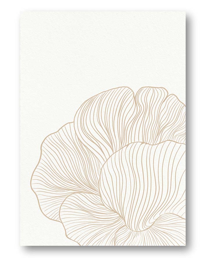 Blatt Dekorationsposter – Minimal Line Art