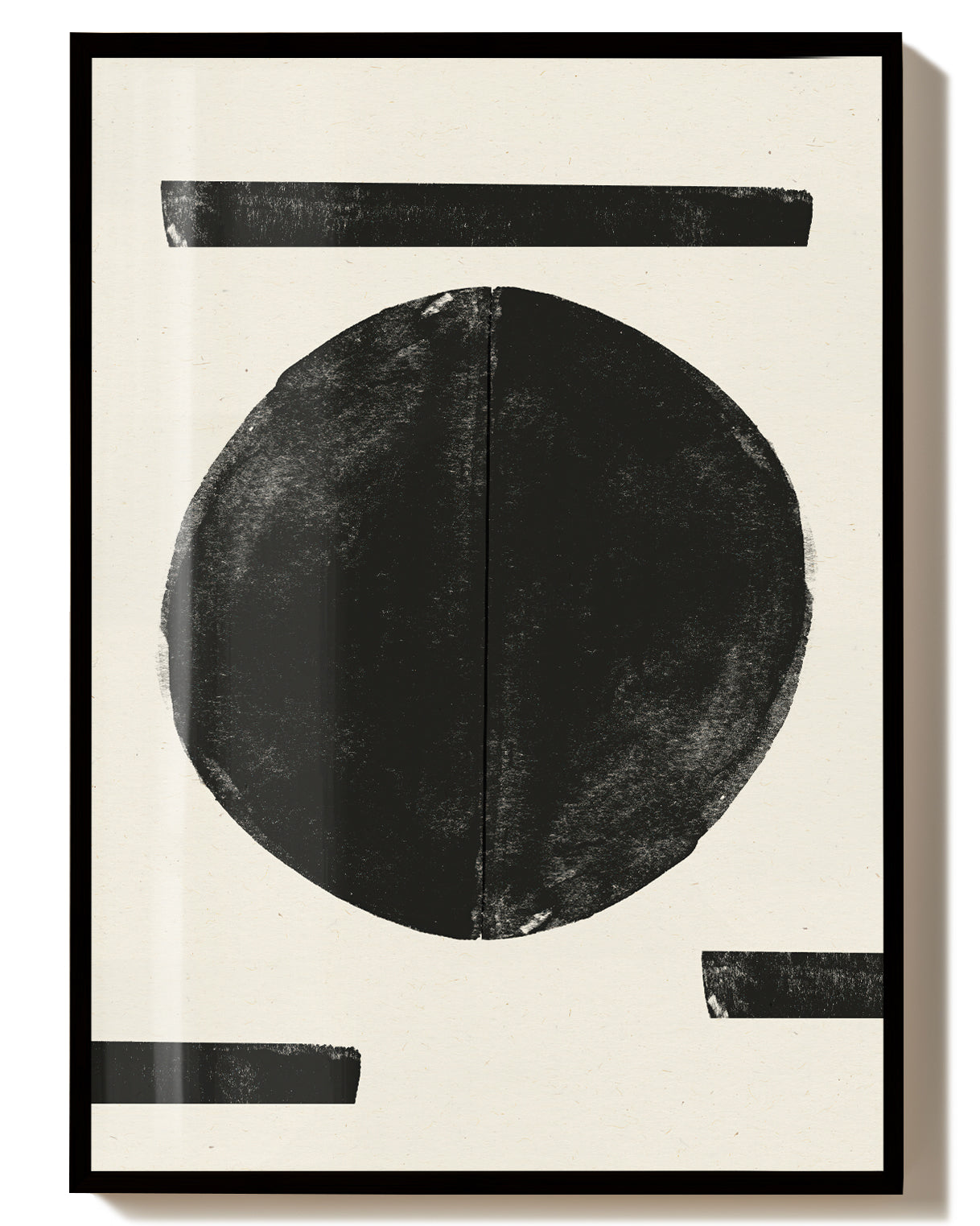 Abstraktes Kreis Poster modern – Abstract Black Circle