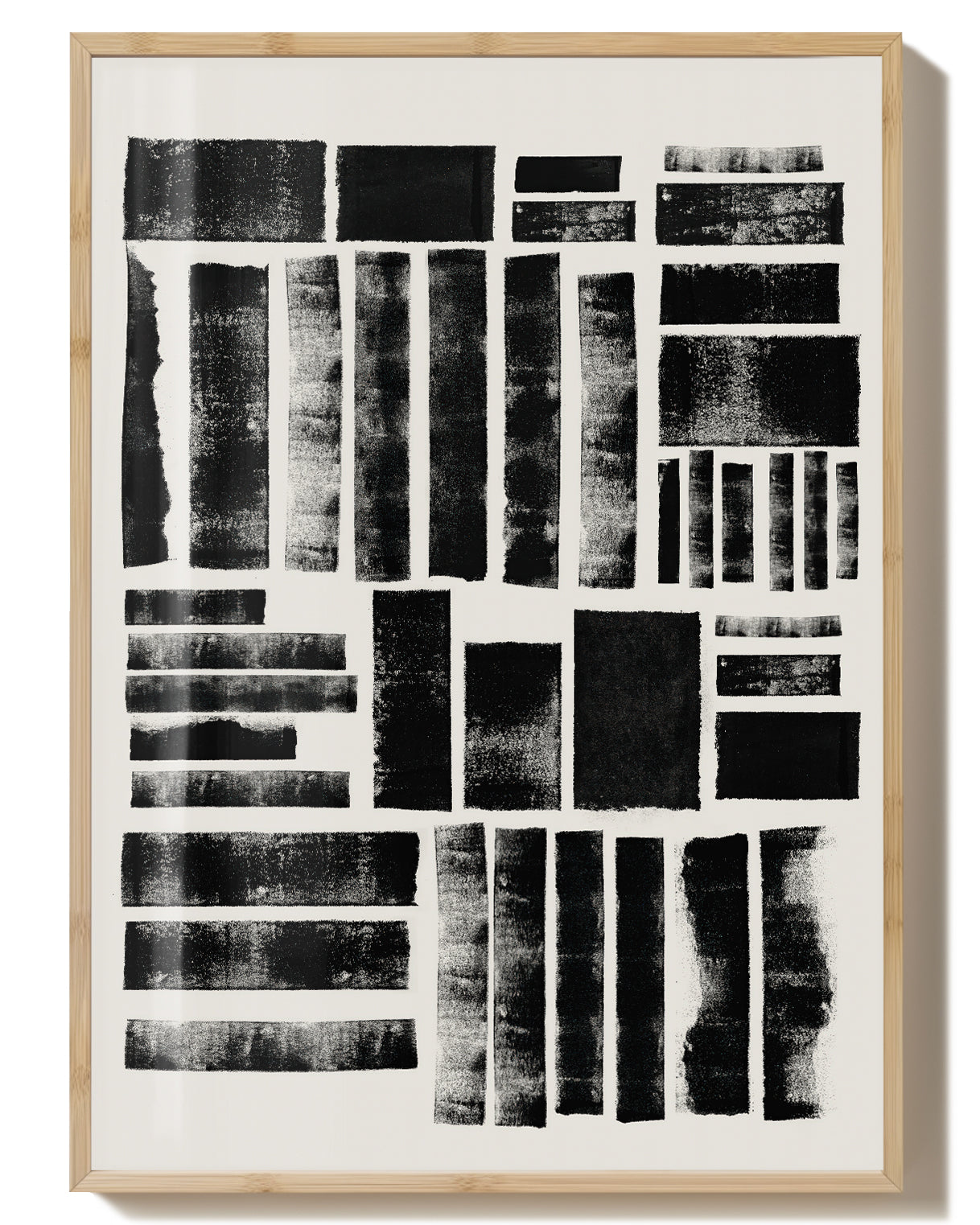 Abstraktes Raster Textur Poster – Abstract Black Texture