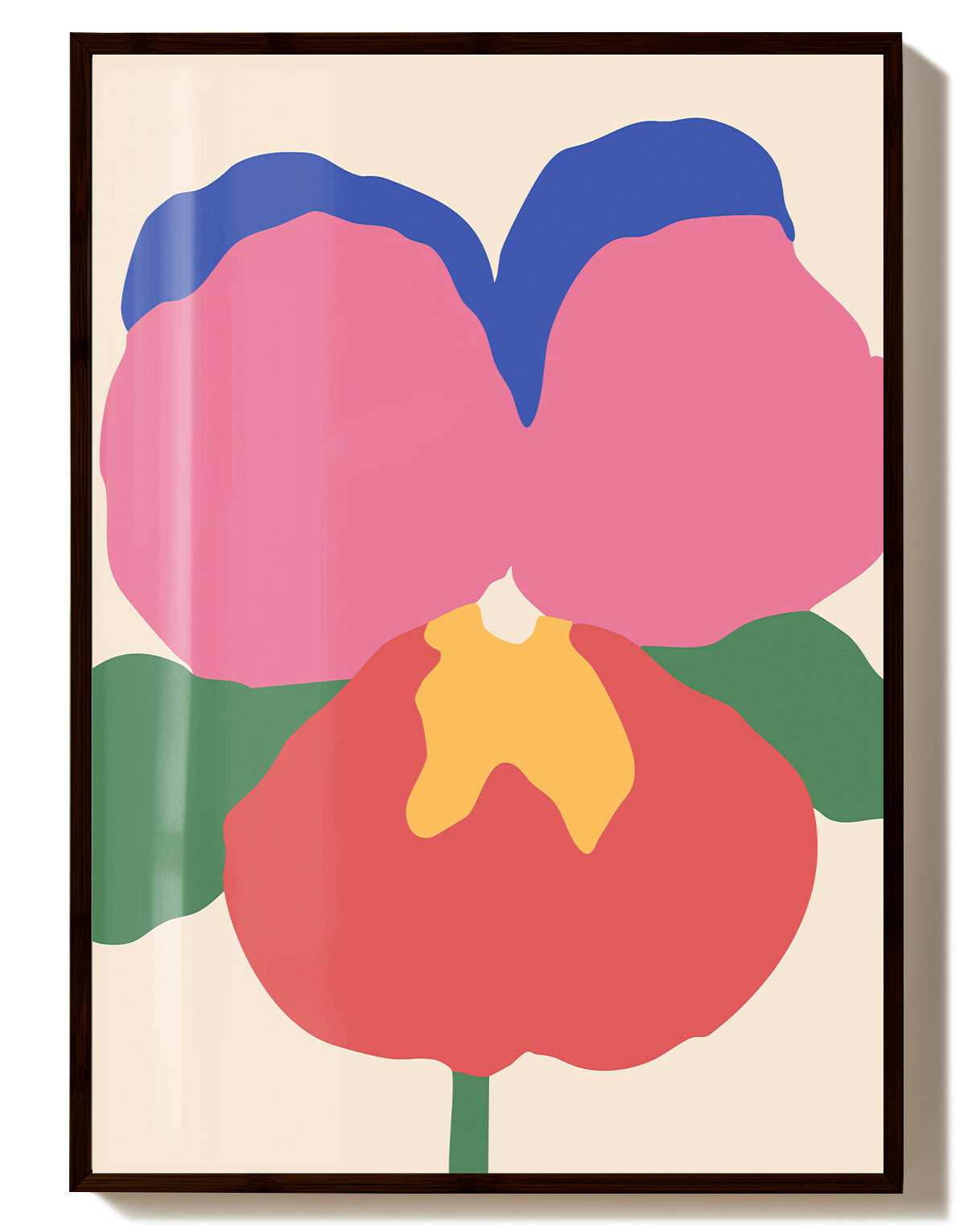 Abstraktes Blumenposter im Bauhaus-Stil – Abstract Bloom Poster – FineArt Wandbild, moderne Kunst & Fine Art Print von Spawnd, handgefertigt & Made in Germany