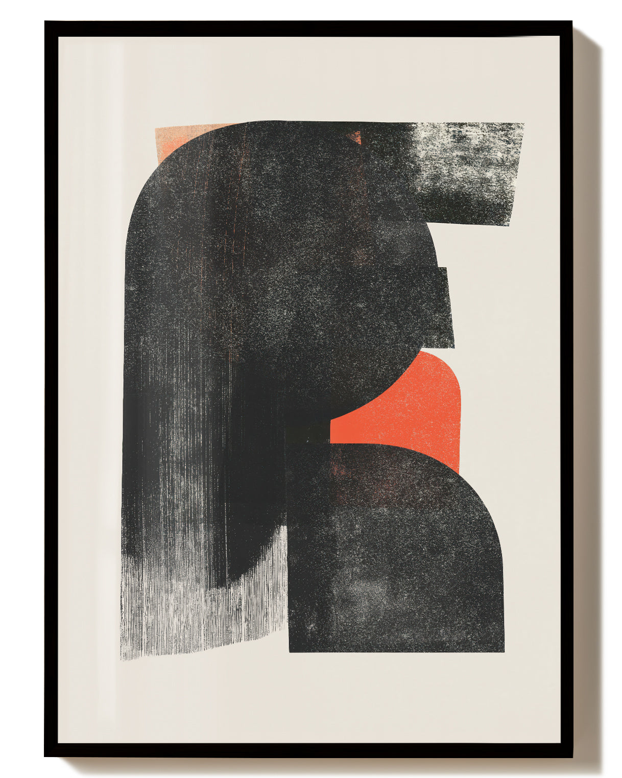 Abstrakte Pinsel Form Poster – Abstract Brush Form