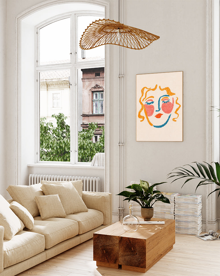 Abstraktes Gesichter Poster – Abstract Face Poster – FineArt Wandbild, moderne Kunst & Fine Art Print von Spawnd, handgefertigt & Made in Germany