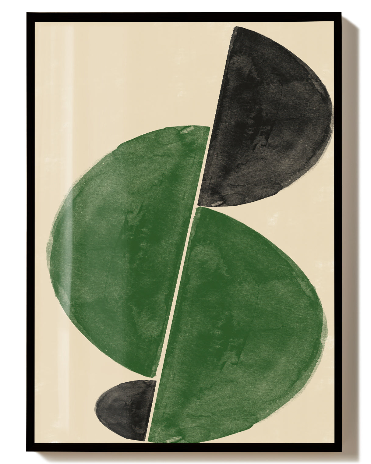 Abstraktes grünes Mid Century Poster – Abstract Green