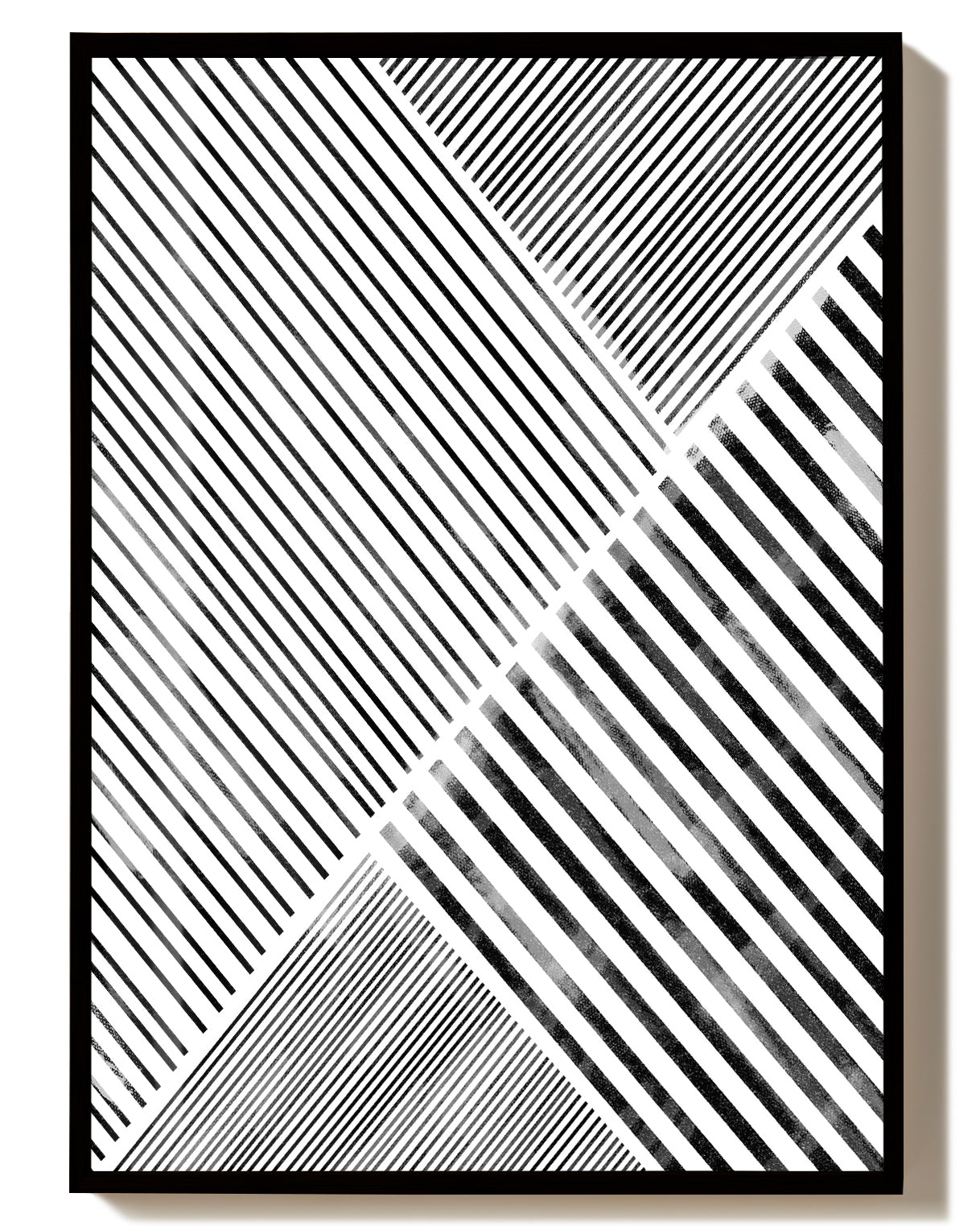 Minimalistisches Linienstruktur Poster – Abstract Grey Line Texture