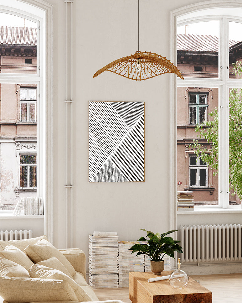 Minimalistisches Linienstruktur Poster – Abstract Grey Line Texture