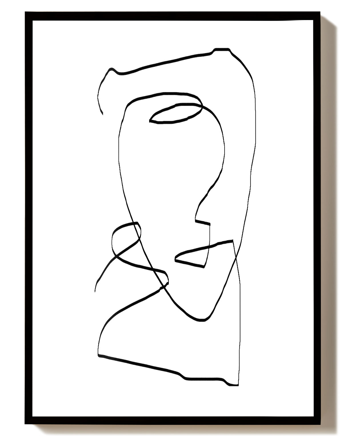 Abstraktes Linien Portrait Poster – Abstract Line Portrait