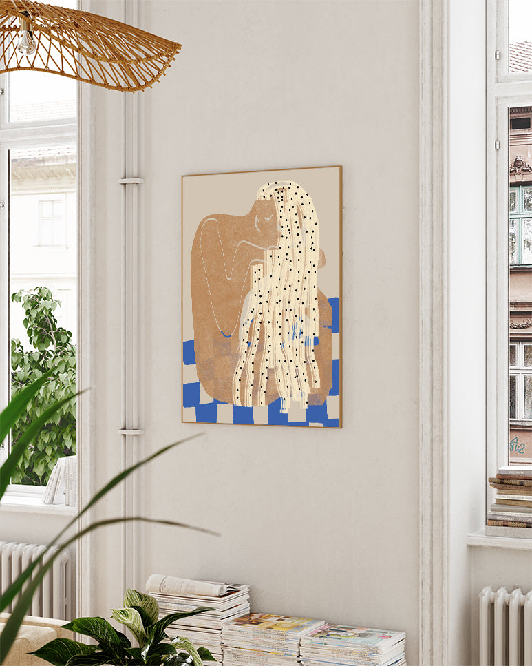 Abstraktes Terracotta Kunstposter – Abstract Terracotta