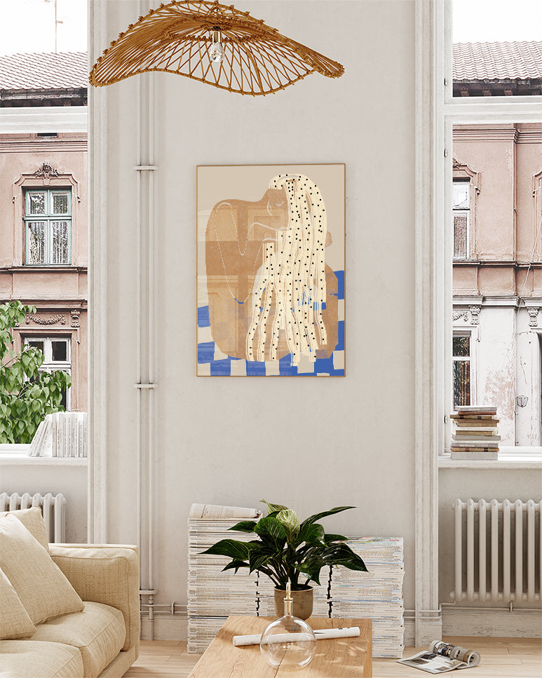 Abstraktes Terracotta Kunstposter – Abstract Terracotta