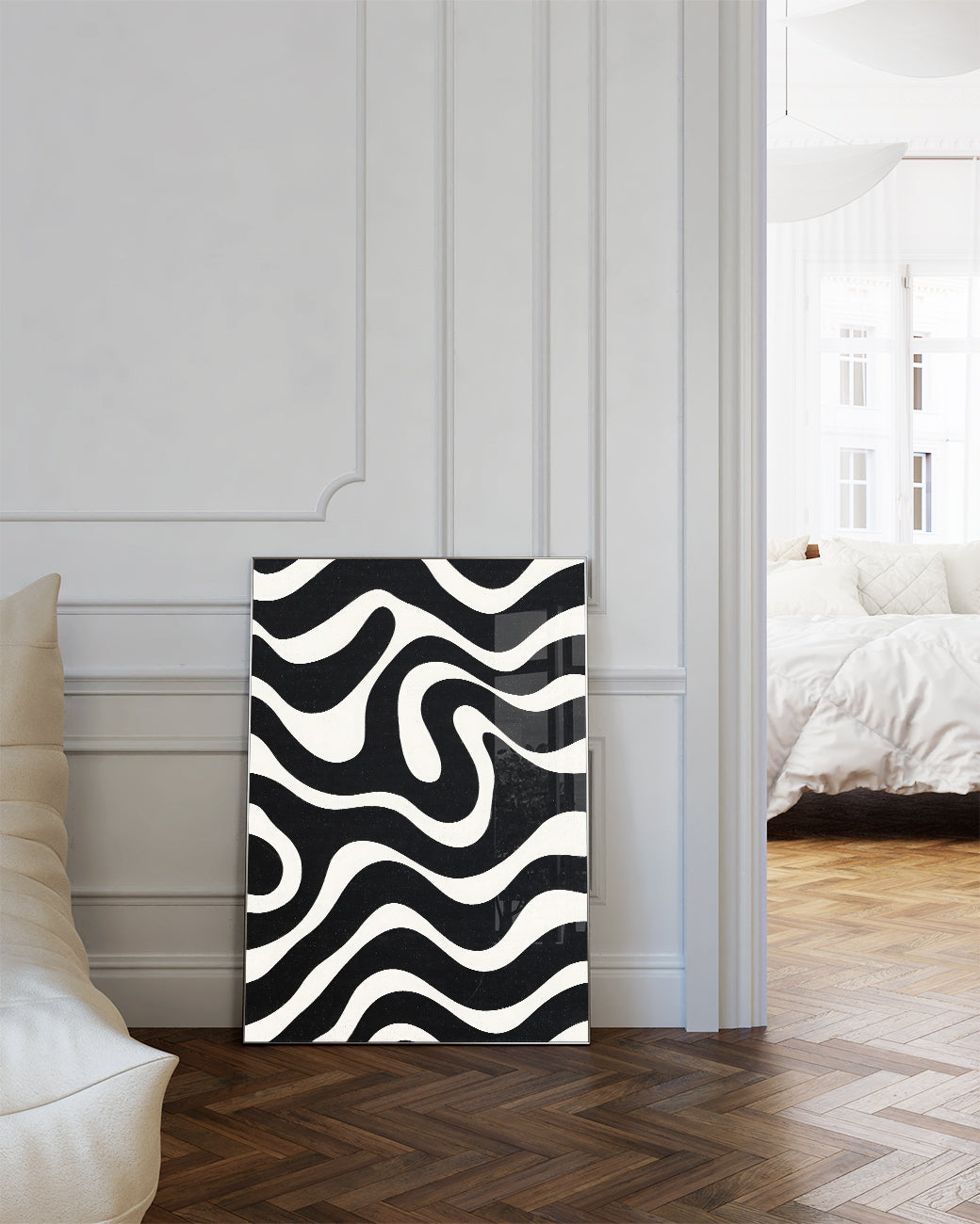 Minimalistisches Geometrie Kunst Poster – Balanced Void