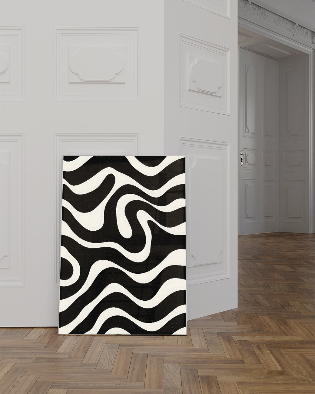 Minimalistisches Geometrie Kunst Poster – Balanced Void