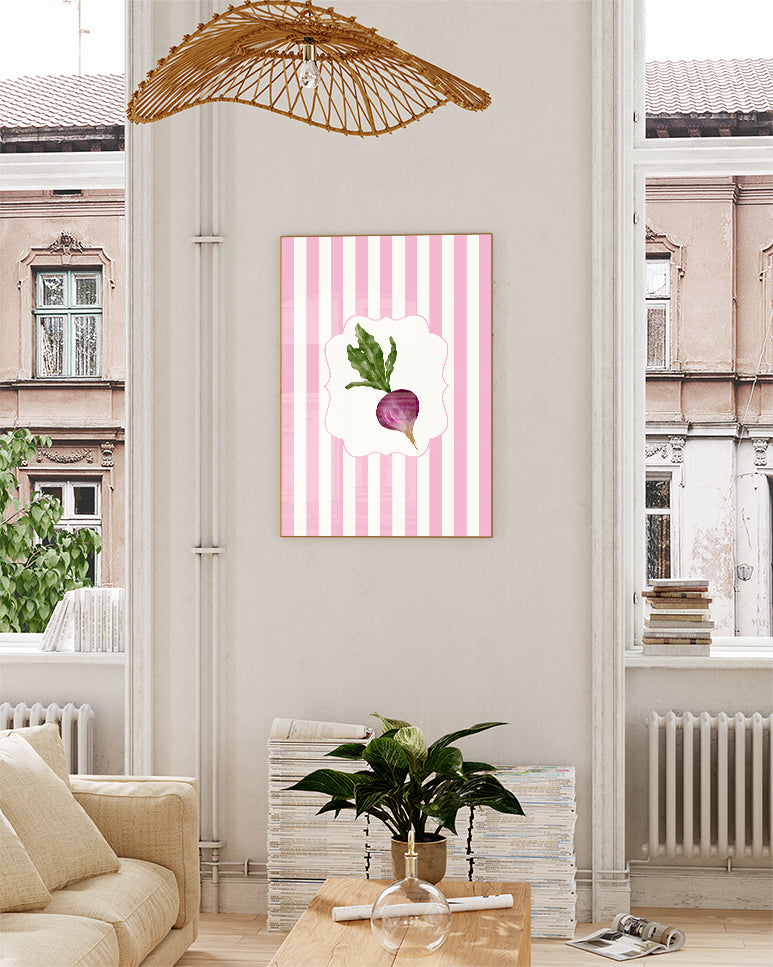 Rote Bete Poster – Beetroot Poster – FineArt Wandbild, moderne Kunst & Fine Art Print von Spawnd, handgefertigt & Made in Germany