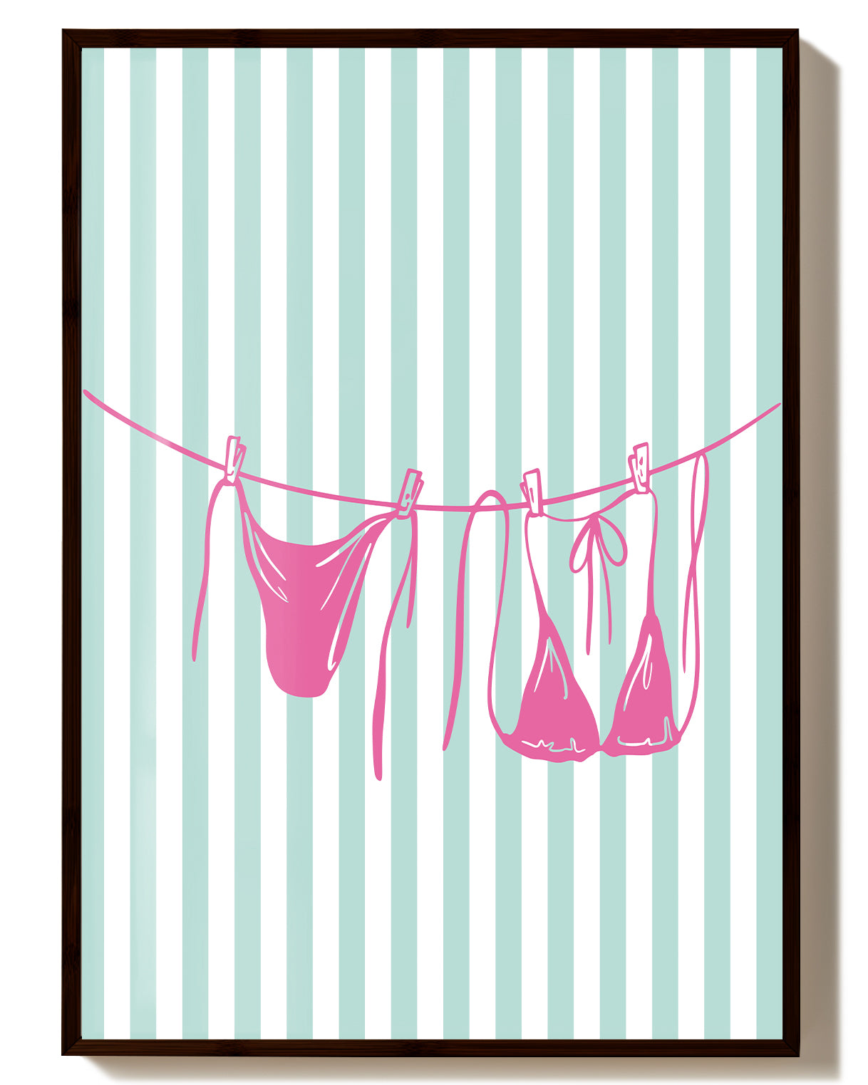 Bikini Poster Illustration – Bikini Line Poster – FineArt Wandbild, moderne Kunst & Fine Art Print von Spawnd, handgefertigt & Made in Germany