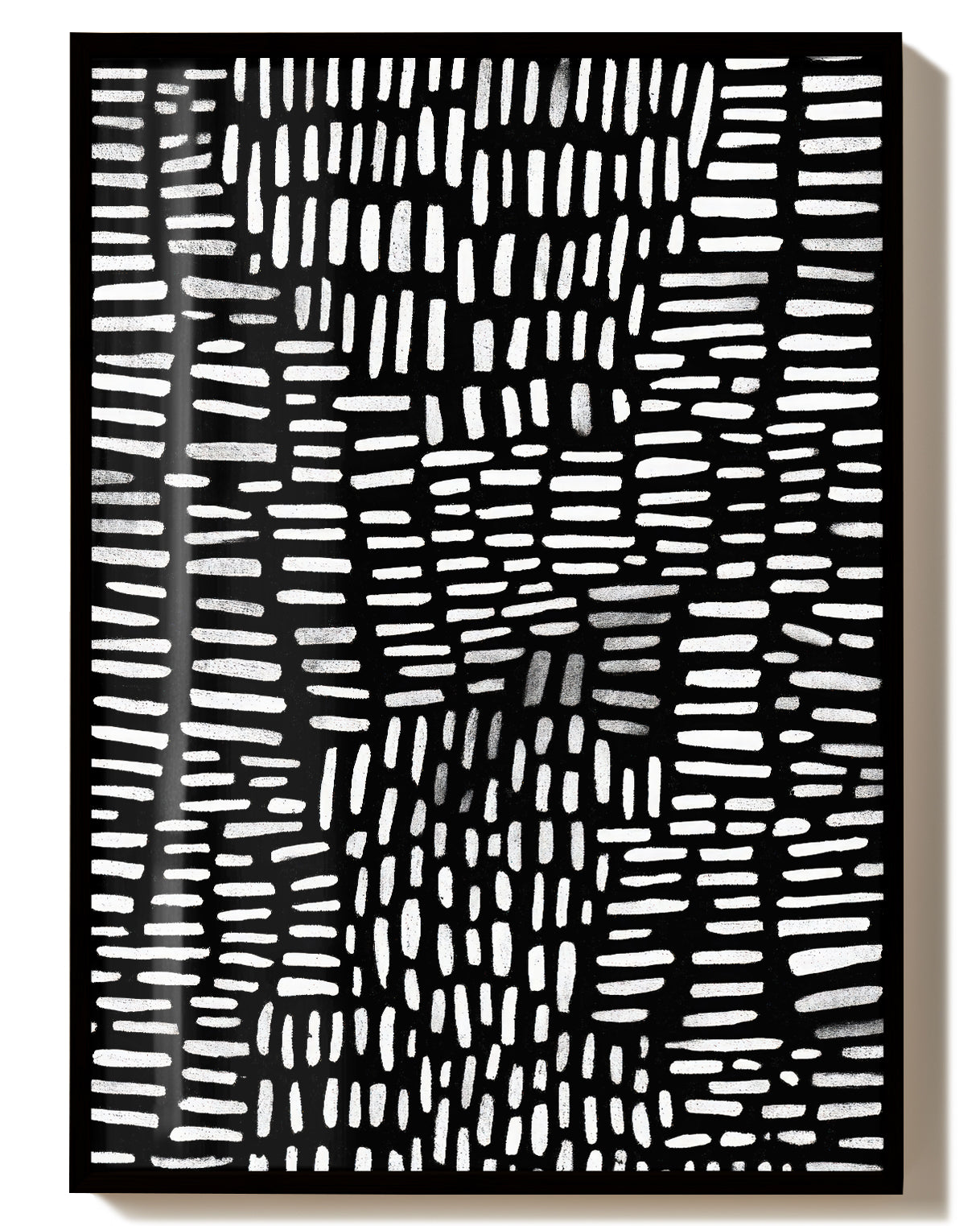 Strukturierte Minimal Art Wandbild – Black Interval