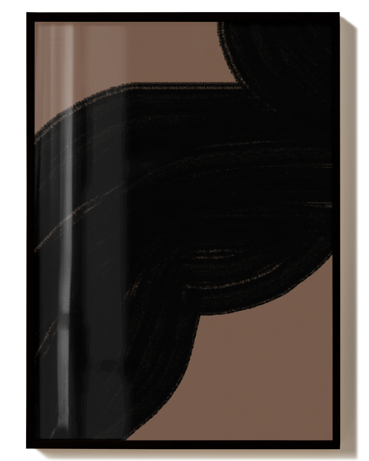 Schwarzes Organisches Pinsel Poster – Black Organic Brush