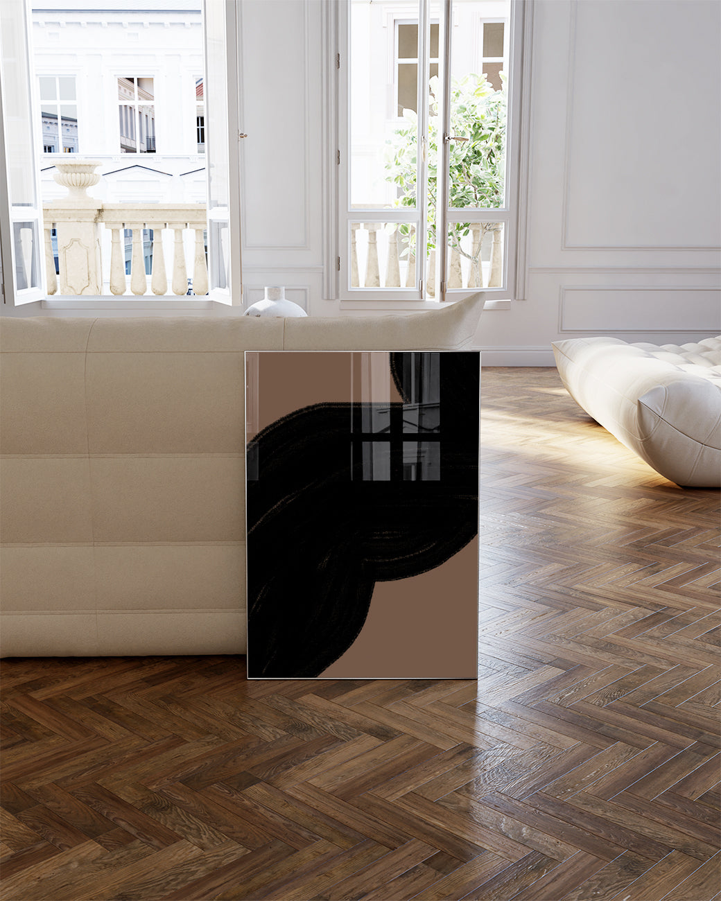 Schwarzes Organisches Pinsel Poster – Black Organic Brush