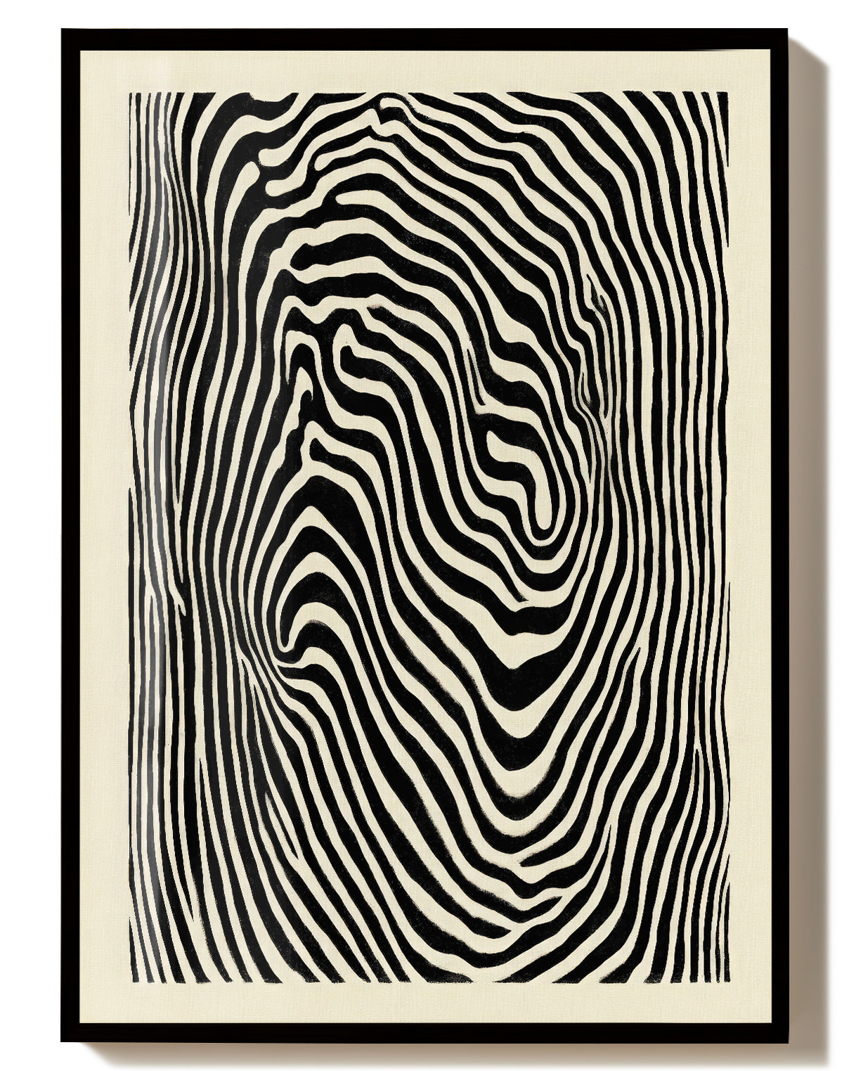 Minimalistisches Linien Kunst Poster – Black Silence