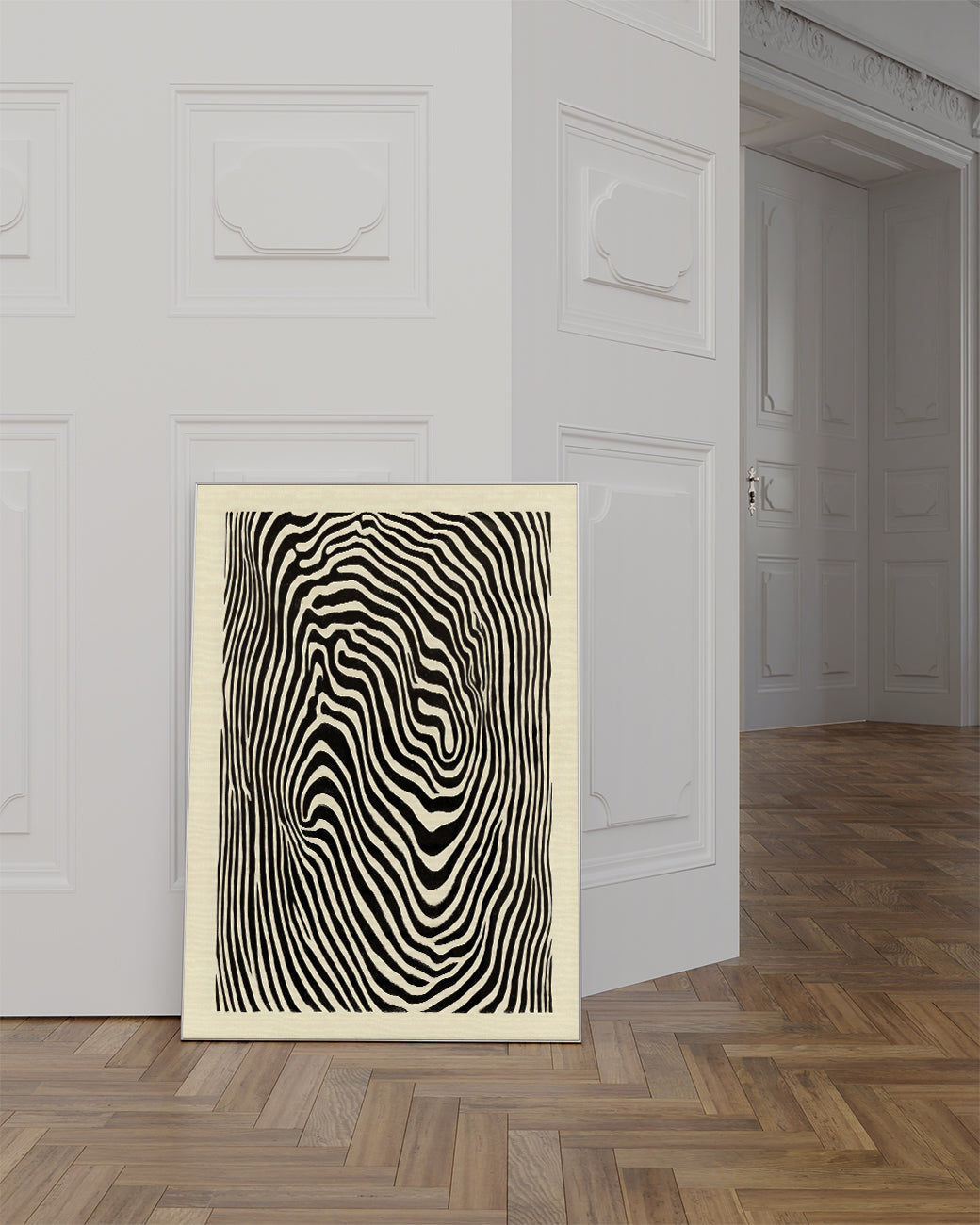 Minimalistisches Linien Kunst Poster – Black Silence