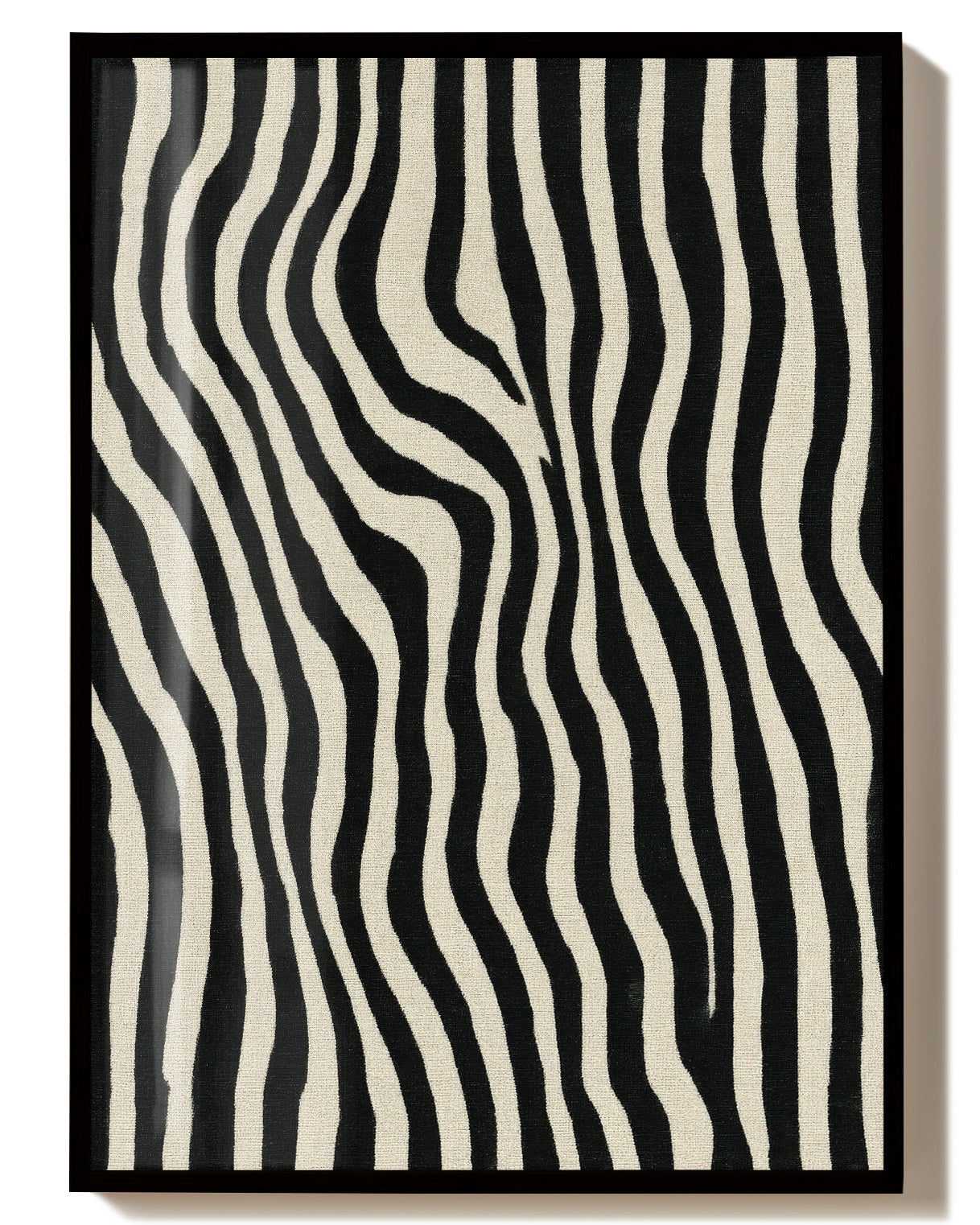 Abstraktes Schwarz Weiß Muster Wandbild – Black Tension