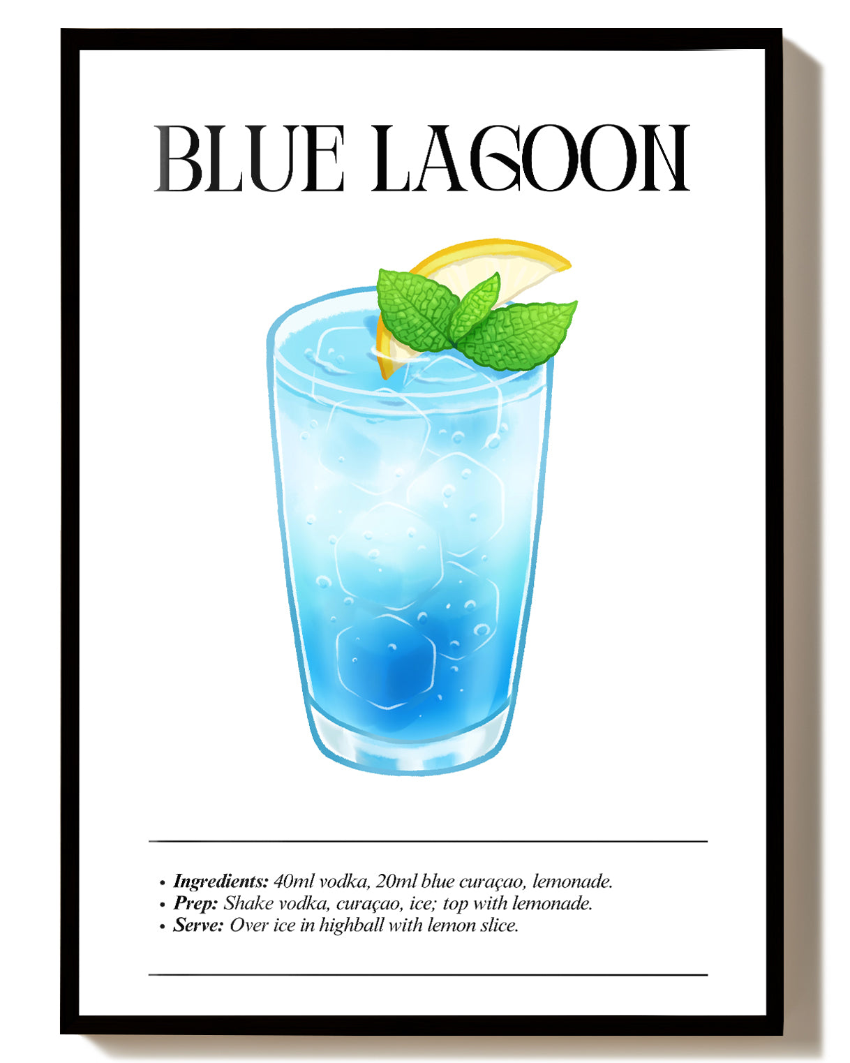 Blue Lagoon Cocktail Poster – Blue Lagoon
