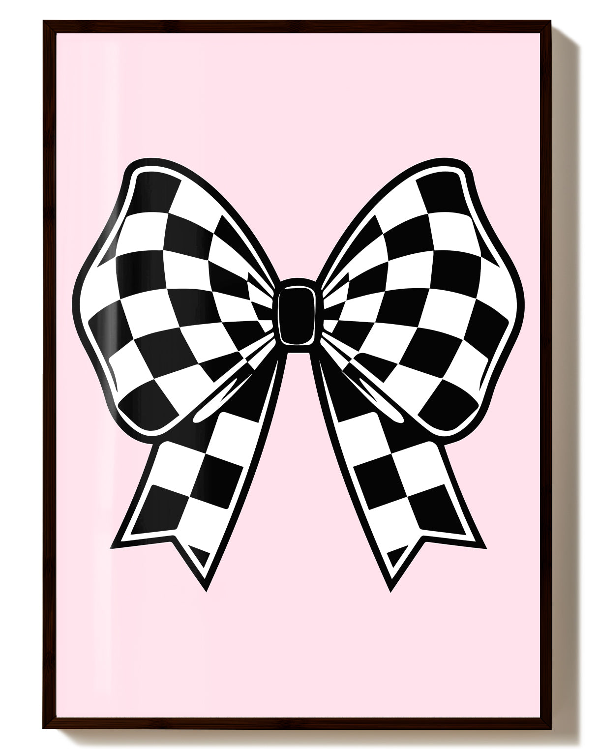 Schleifen Poster mit Karomuster – Bow Checkered Poster – FineArt Wandbild, moderne Kunst & Fine Art Print von Spawnd, handgefertigt & Made in Germany