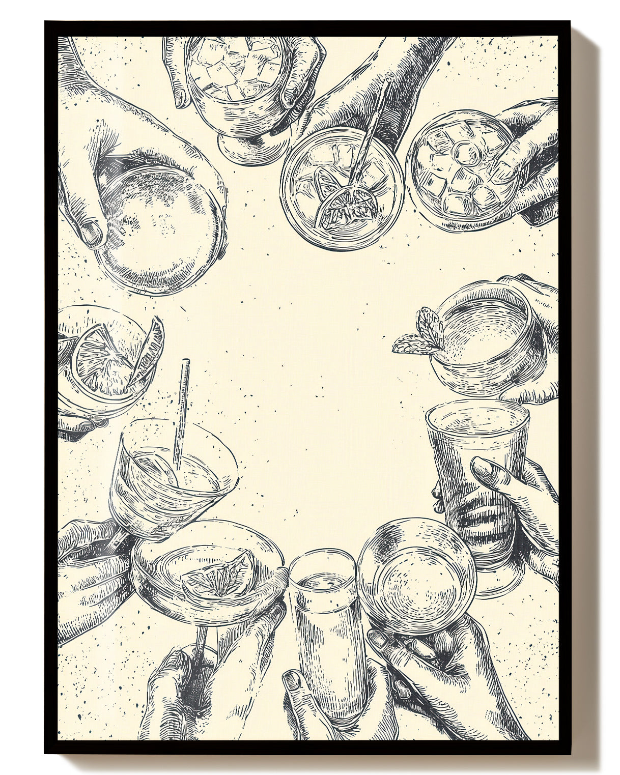 Cocktail Gläser Cheers Poster – Cheers Cocktail Glasses