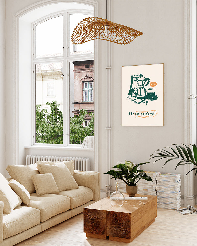 Coffee O’Clock Typografie Poster – Coffee OClock