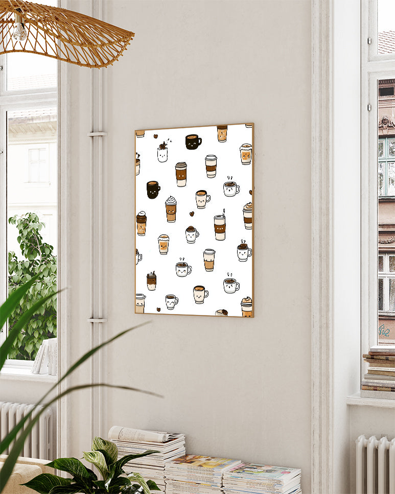 Coffee Pattern Küchenposter – Coffee Pattern