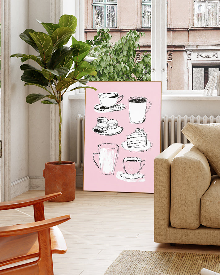 Minimalistisches Kaffee Poster modern – Coffee Time