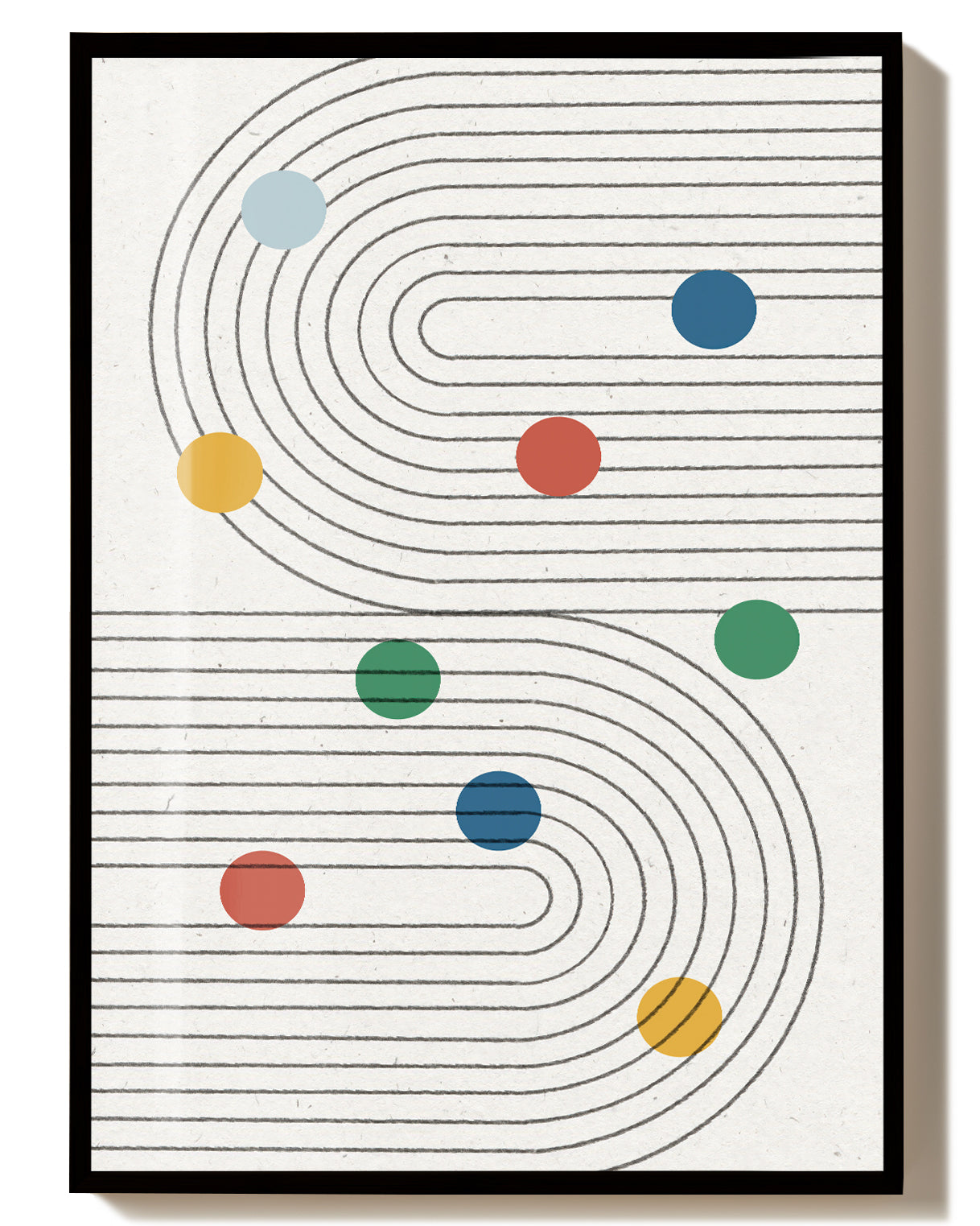 Color Dots Wave Poster – Color Dots Wave Pattern