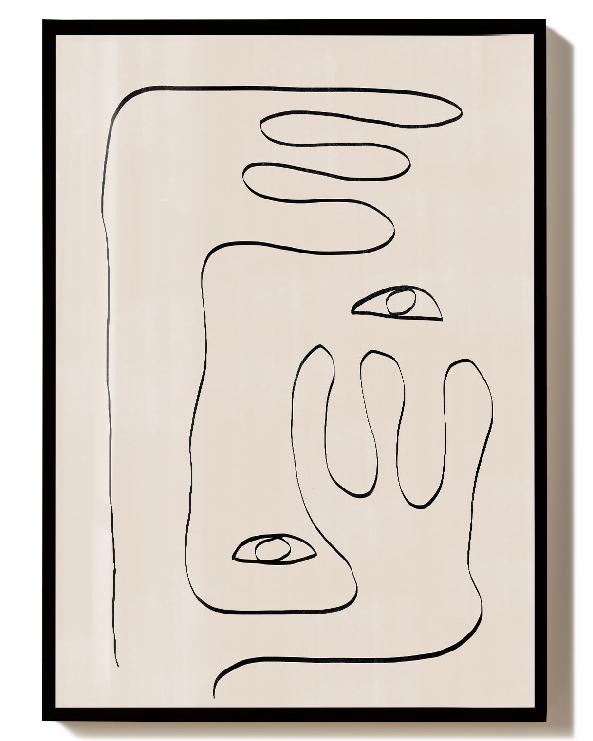 Minimalistisches Linien Gesicht Poster – Continuous Line Face