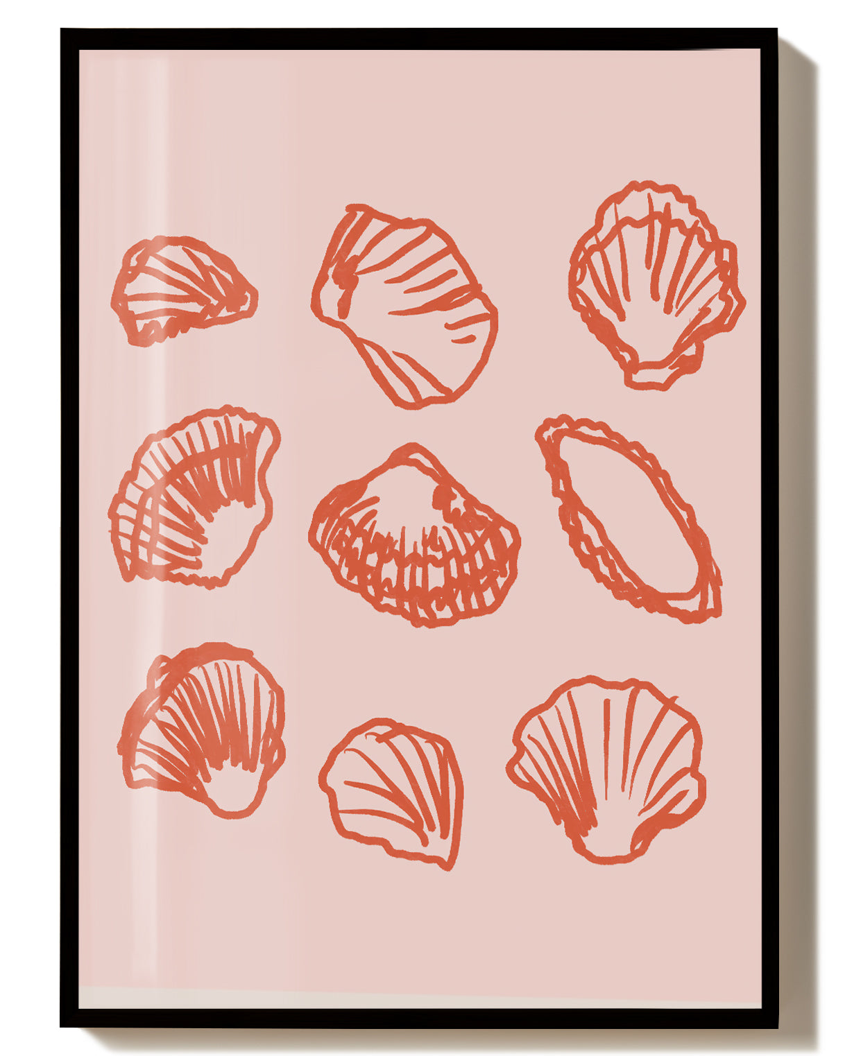 Muschel Muster Poster modern – Coral Pattern