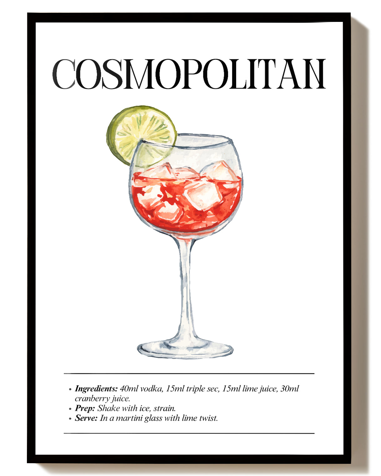 Cosmopolitan Cocktail Poster – Cosmopolitan
