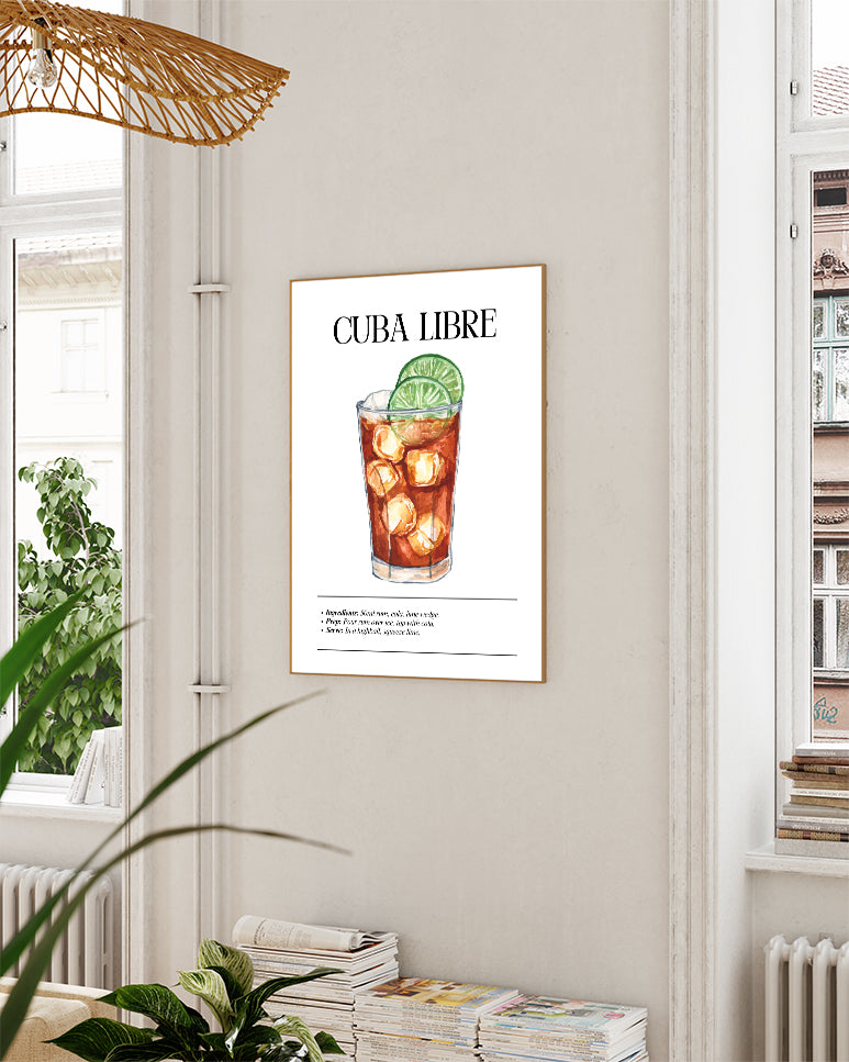 Cuba Libre Cocktail Poster – Cuba Libre