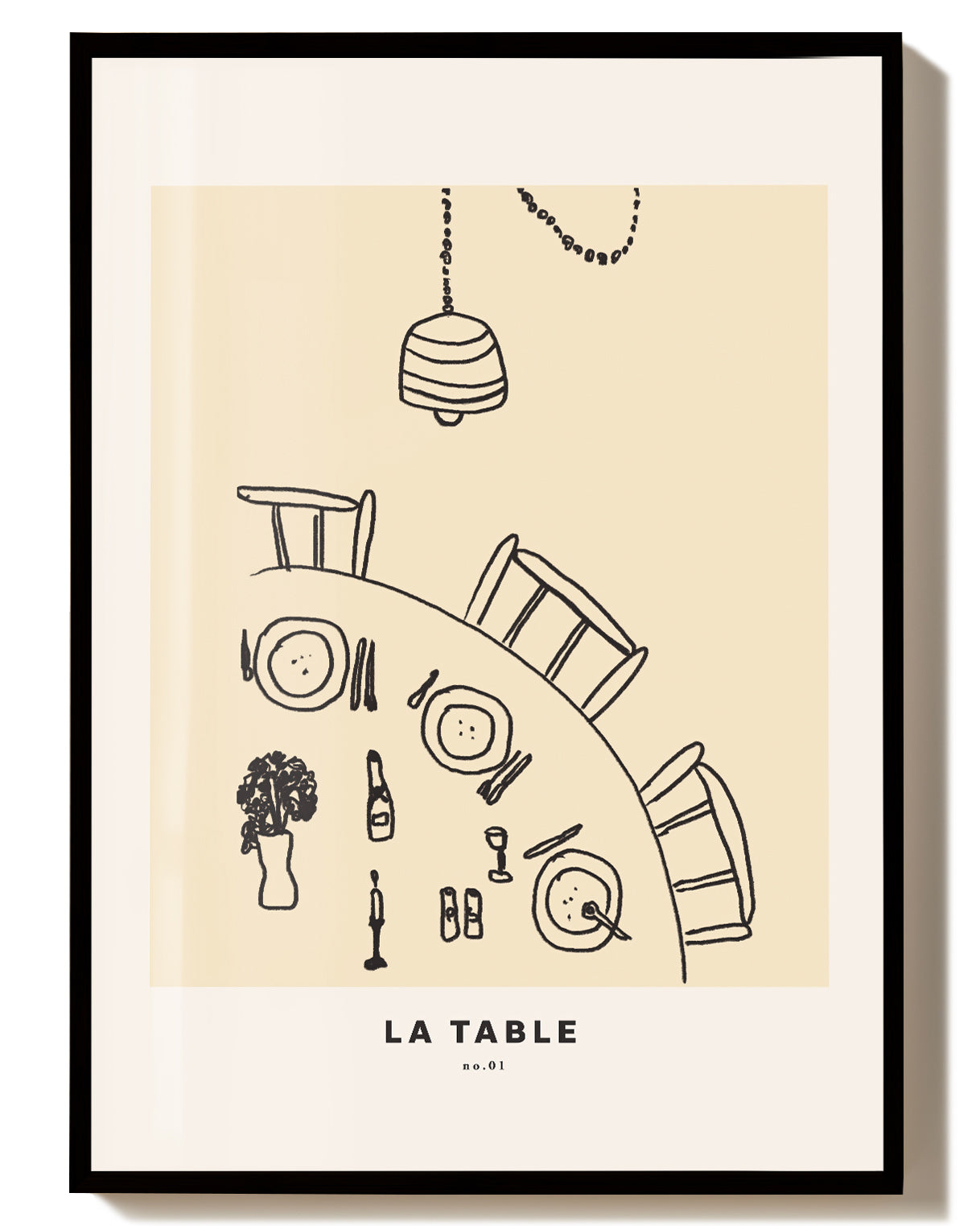 Minimalistisches Kaffee Poster modern – Daily Routine