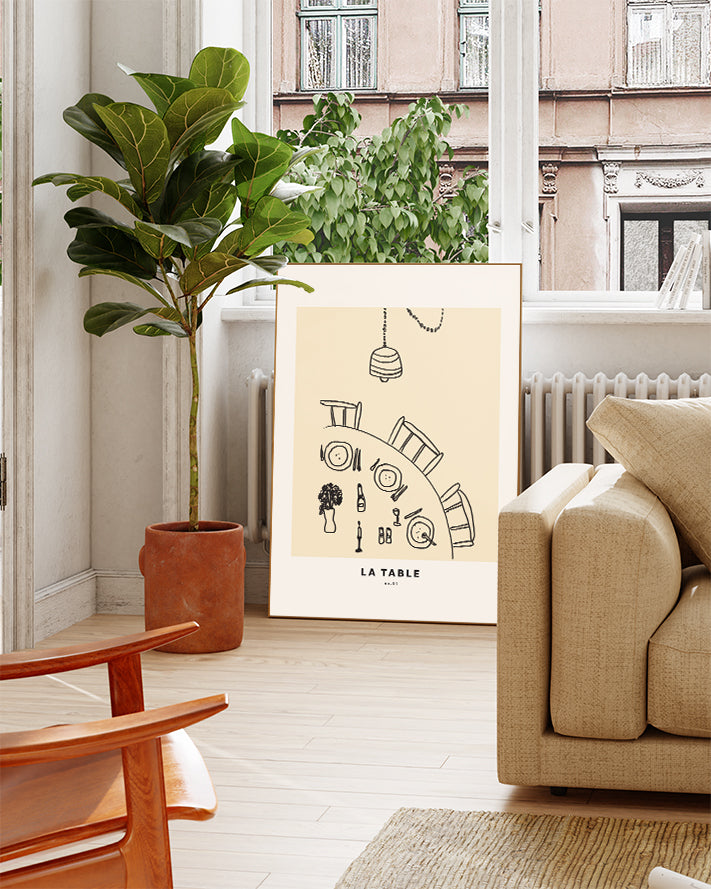 Minimalistisches Kaffee Poster modern – Daily Routine