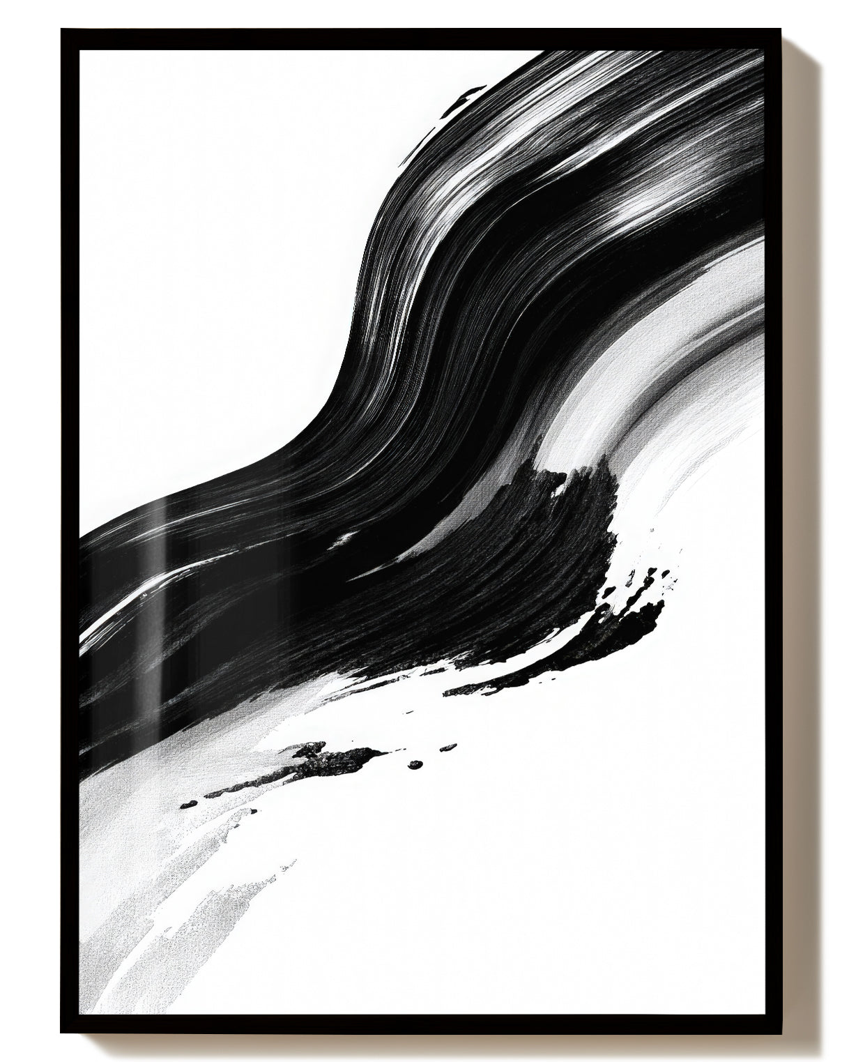 Abstraktes Schwarz Weiß Linien Muster – Dark Interlock