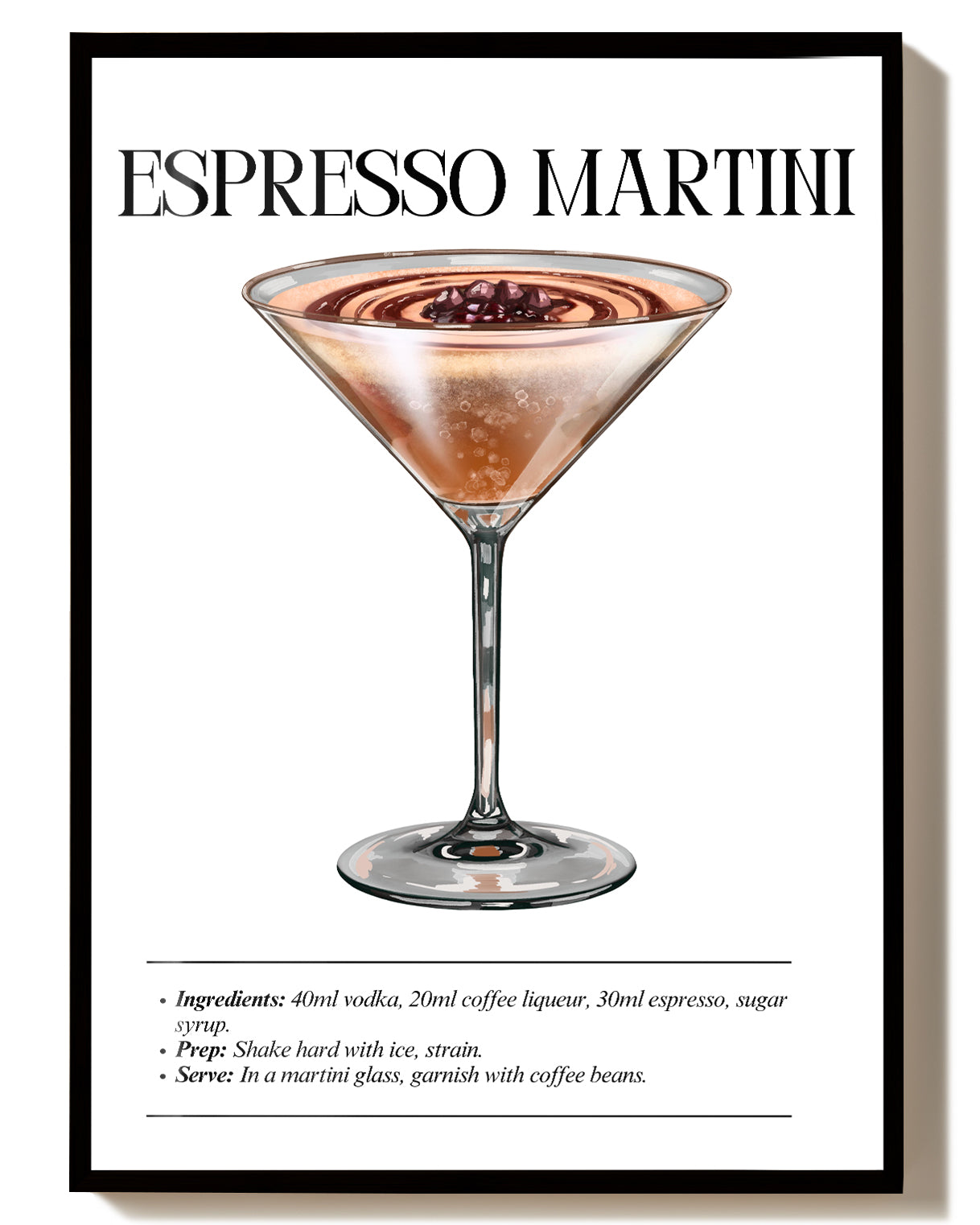 Espresso Martini Cocktail Poster – Espresso Martini