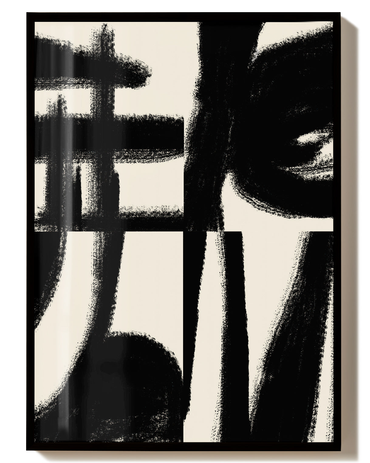 Expressives Schwarzes Pinsel Poster – Expressive Black Brush
