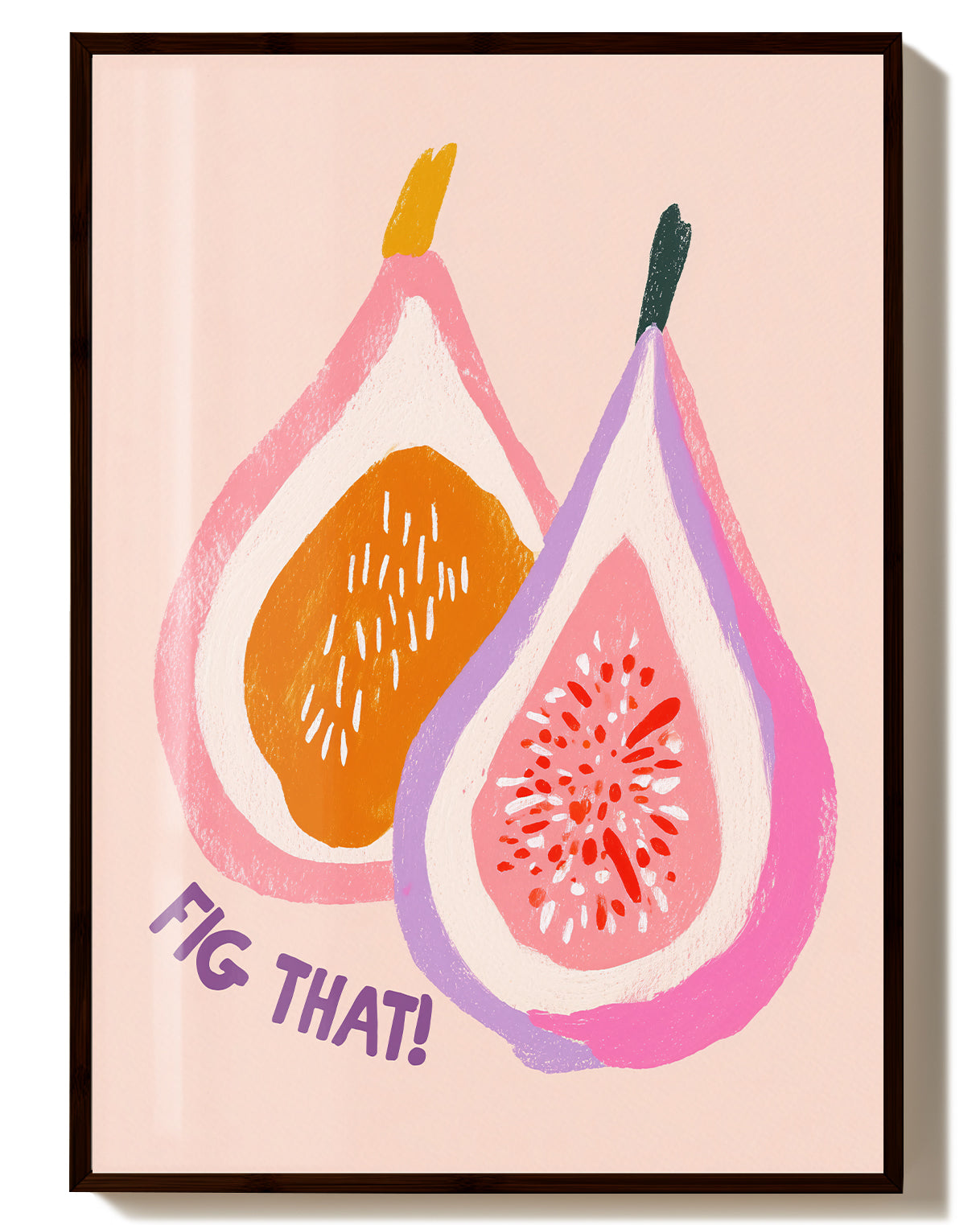 Modernes Küchenposter – Fig That Poster – FineArt Wandbild, moderne Kunst & Fine Art Print von Spawnd, handgefertigt & Made in Germany